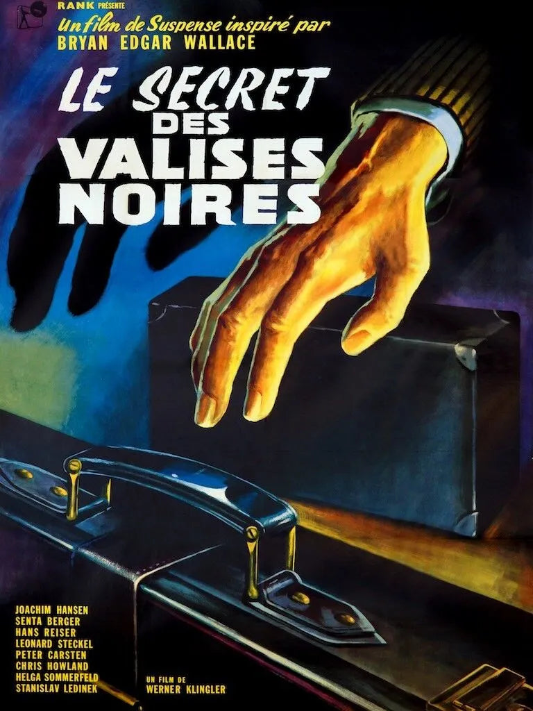 LE SECRET DES VALISES NOIRES, SANTA BERGER, 1962, REPRO AFFICHE CINEMA, HQ