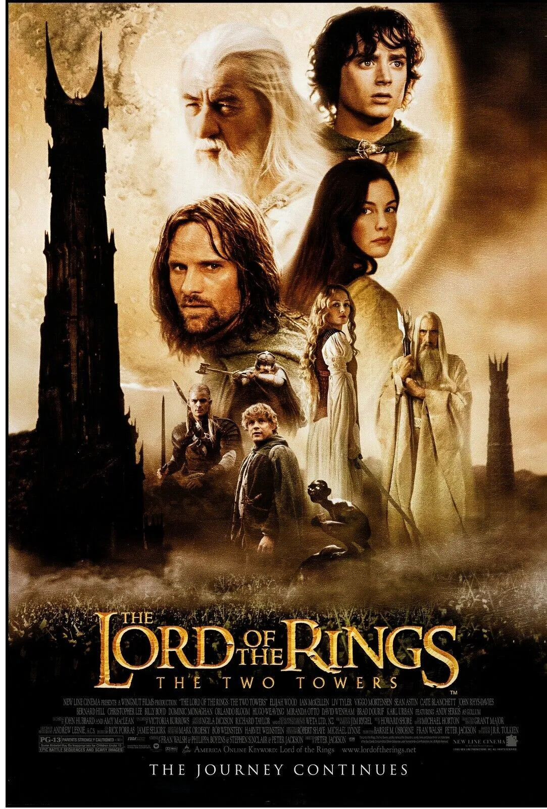 THE LORD OF THE RINGS: THE FELLOWSHIP OF THE RING, ELIJAH WOOD, 2001, HQ cinema poster reproduction