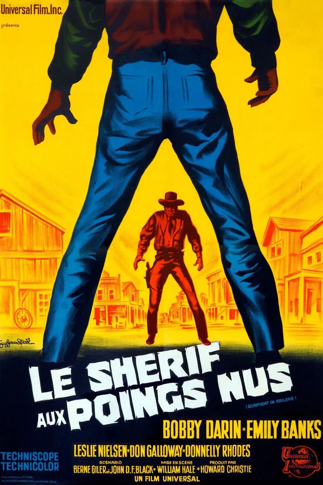 LE SHERIF AUX POINGS NUS, 1967, BOBBY DARIN, REPRO AFFICHE CINEMA VINTAGE, HQ