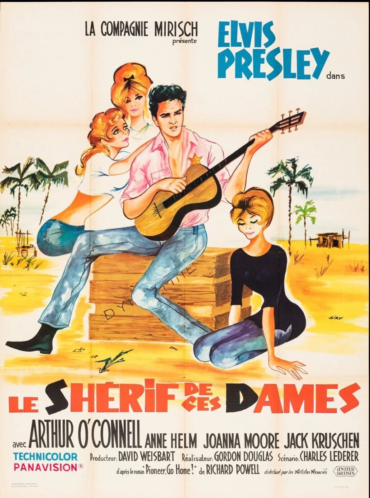 LE SHÉRIF DE CES DAMES, ELVIS PRESLEY, 1962, REPRO AFFICHE CINEMA VINTAGE HQ