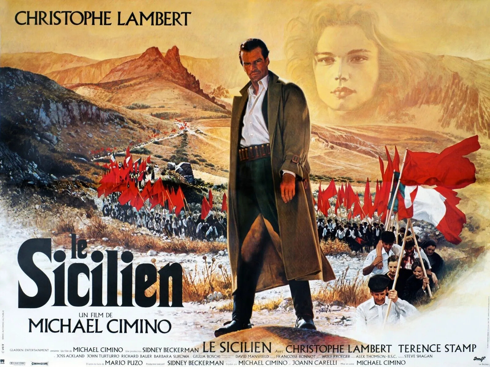 LE SICILIEN – CHRISTOPHE LAMBERT, 1987 – REPRO AFFICHE CINÉMA VINTAGE