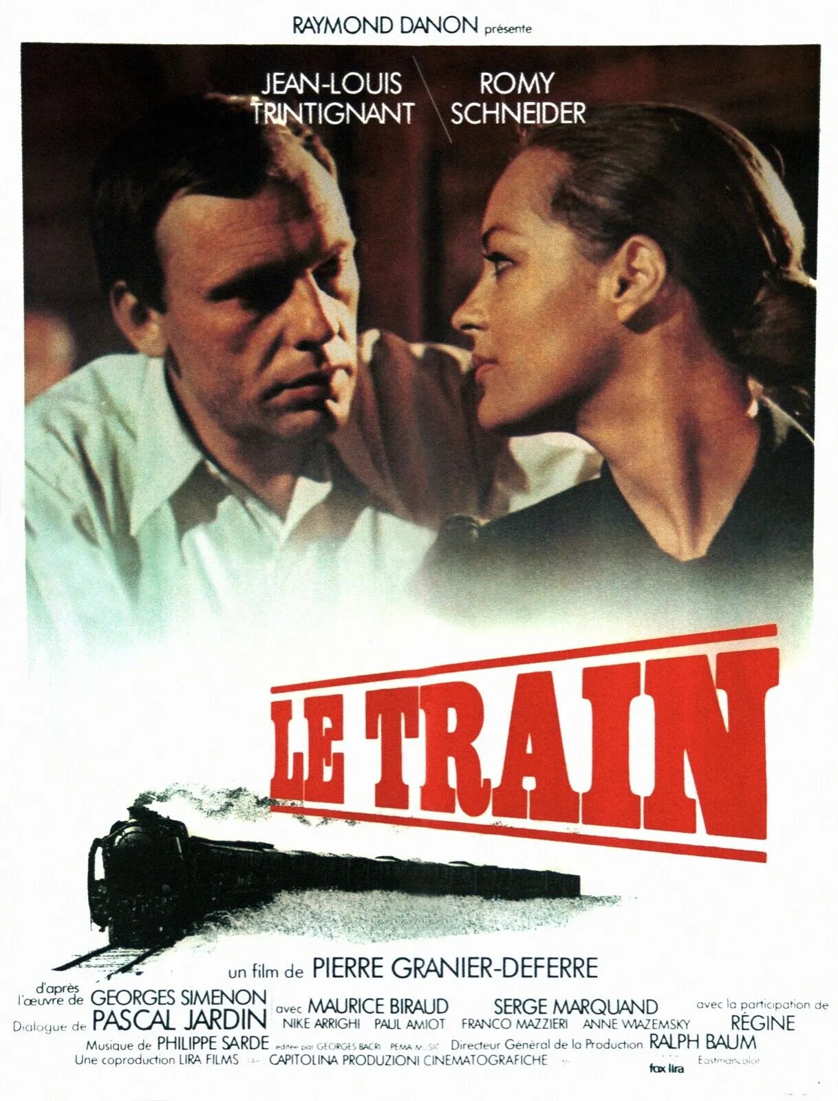 LE TRAIN, ROMY SCHNEIDER, 1973, REPRO AFFICHE CINEMA VINTAGE, HQ