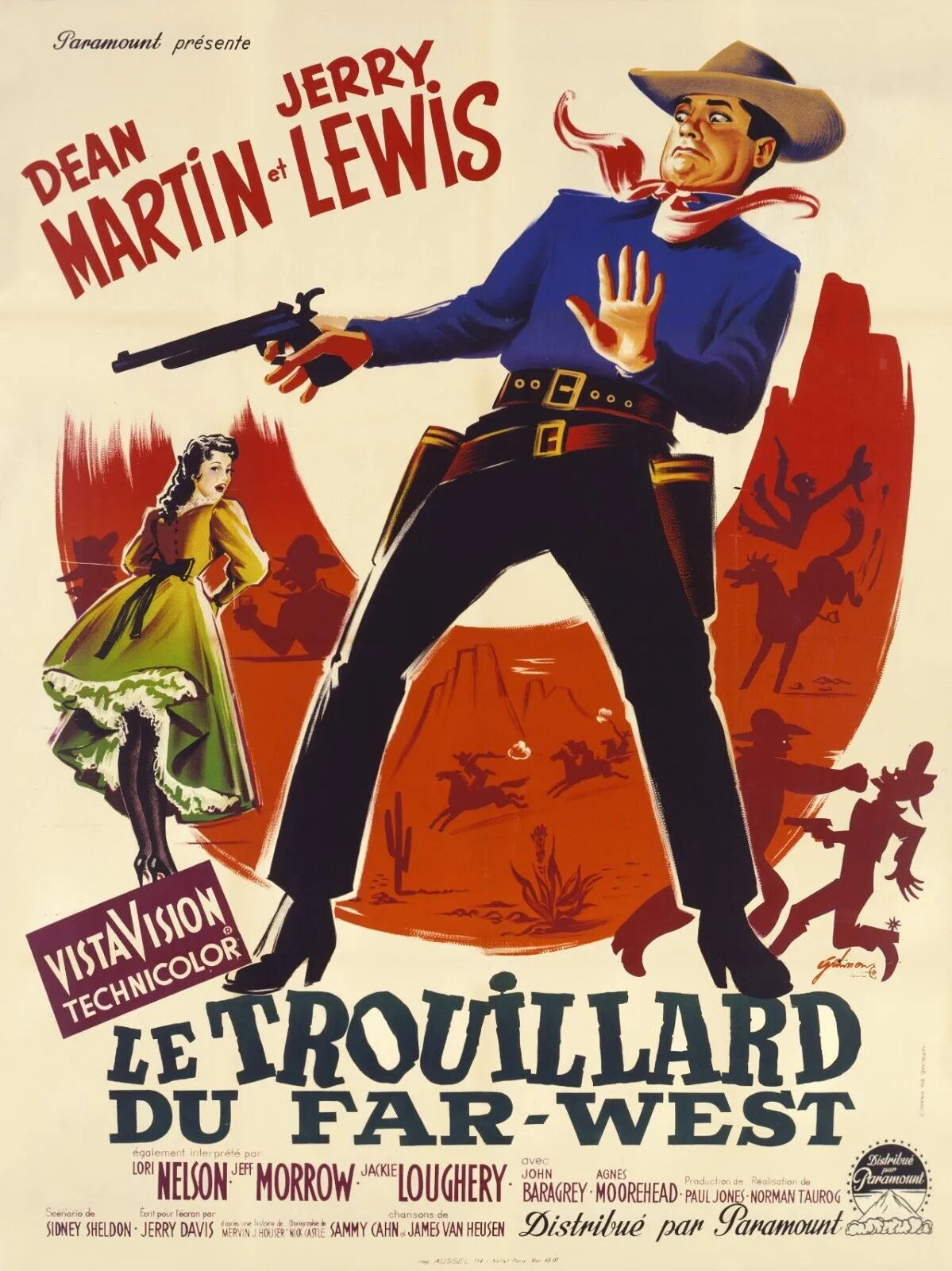LE TROUILLARD DU FAR WEST, DEAN MARTIN, 1966, REPRO AFFICHE CINEMA VINTAGE, HQ