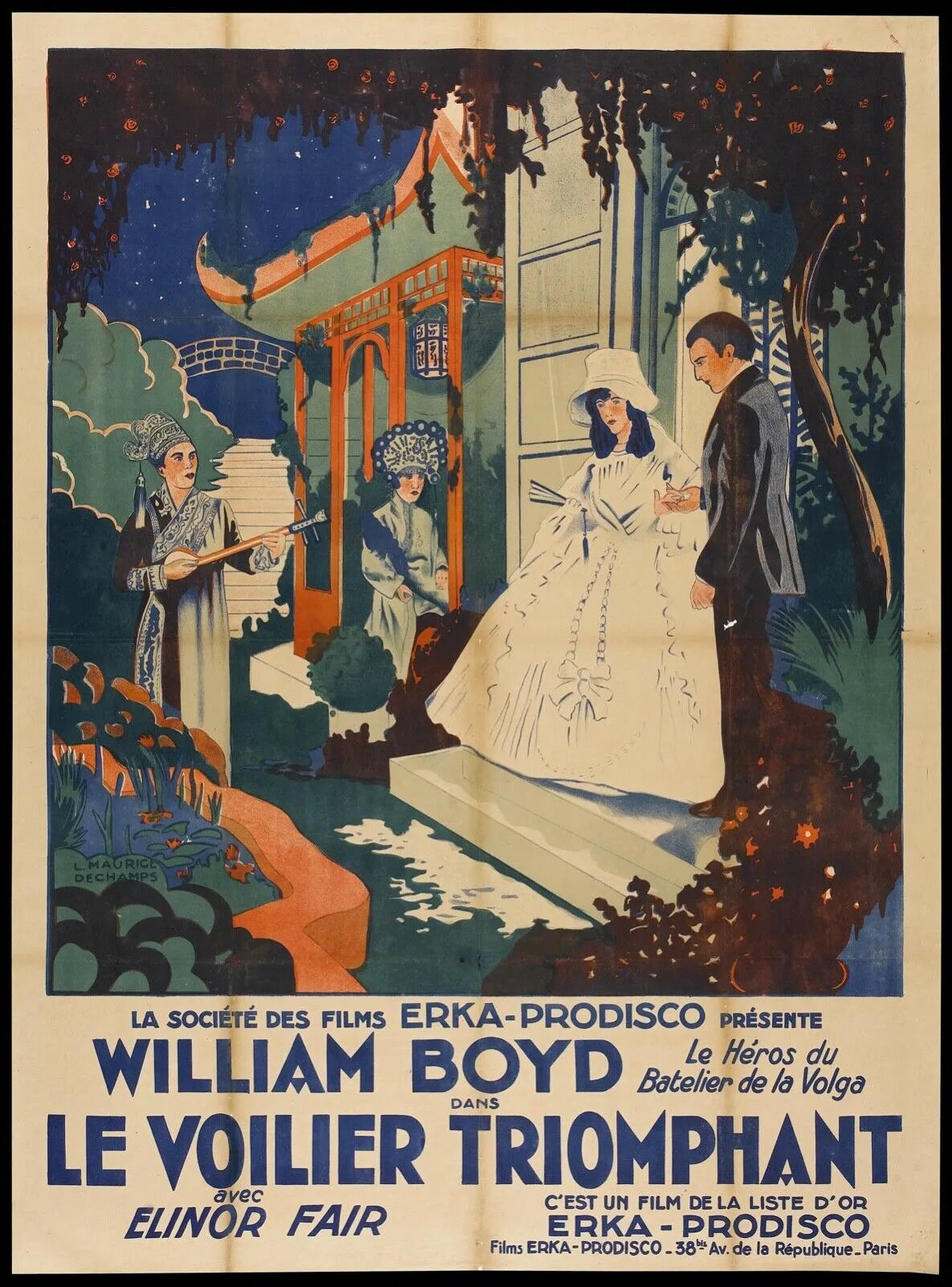 LE VOILIER TRIOMPHANT – WILLIAM BOYD, 1950 – REPRO AFFICHE CINÉMA VINTAGE