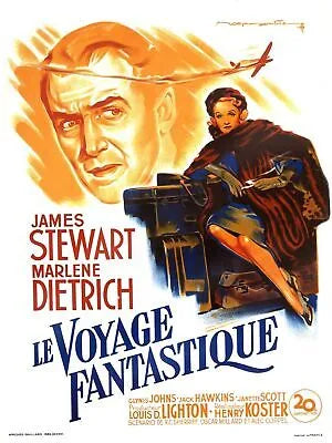 LE VOYAGE FANTASTIQUE, JAMES STEWART, 1966, Repro affiche cinéma VINTAGE, HQ