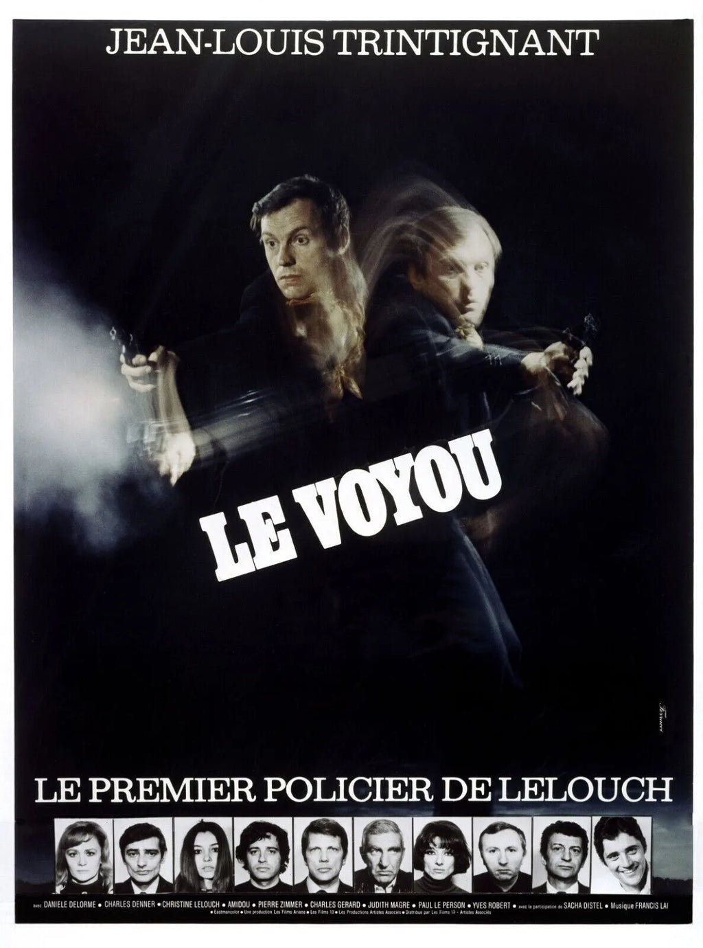 LE VOYOU, JEAN-LOUIS TRINTIGNANT, 1970, Repro affiche cinema VINTAGE, HQ