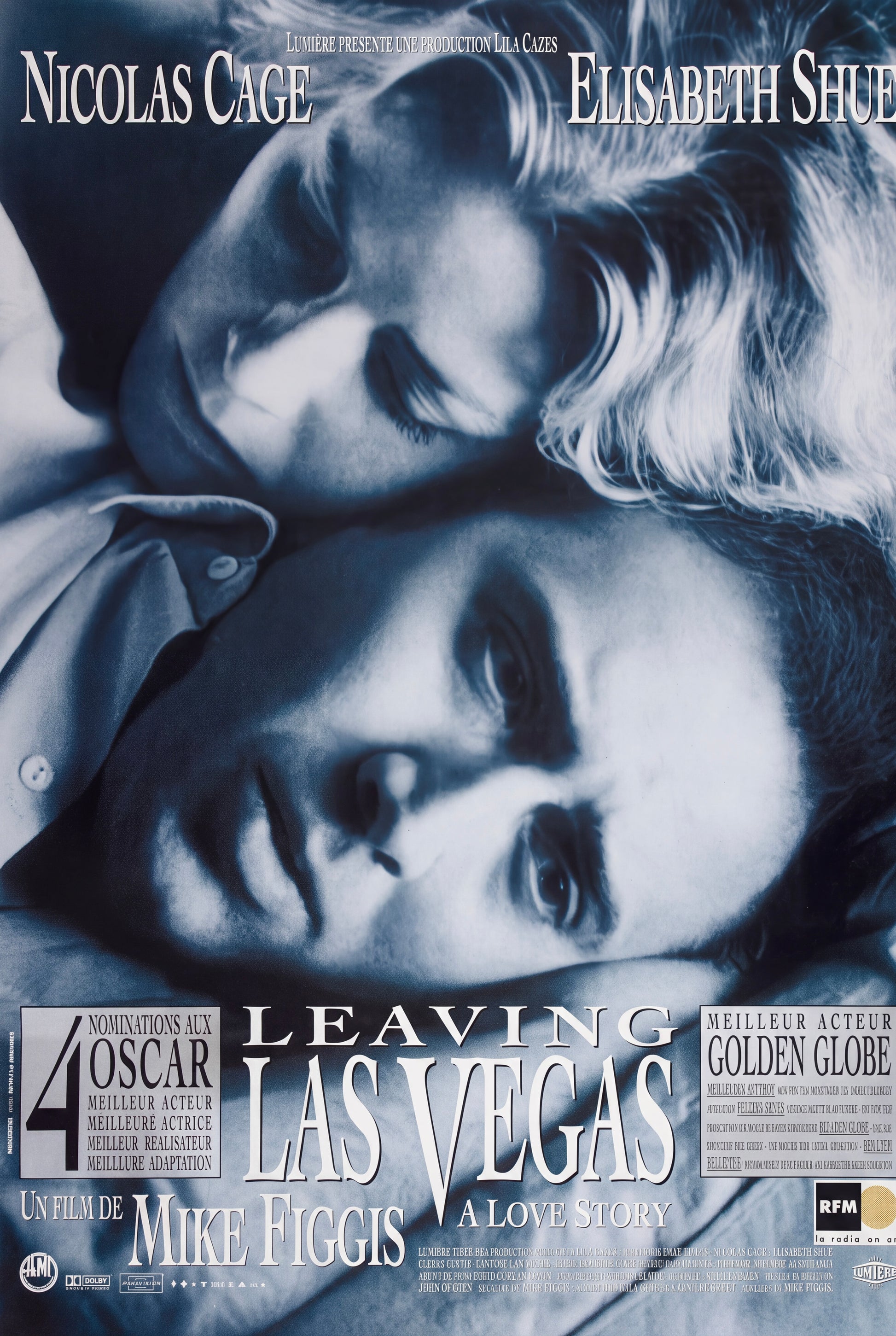 LEAVING LAS VEGAS — FILM DE MIKE FIGGIS (1995) — NICOLAS CAGE — ELISABETH SHUE — AFFICHE CINÉMA DRAME ROMANTIQUE — REPRODUCTION — POSTER HUB STUDIO — HQ