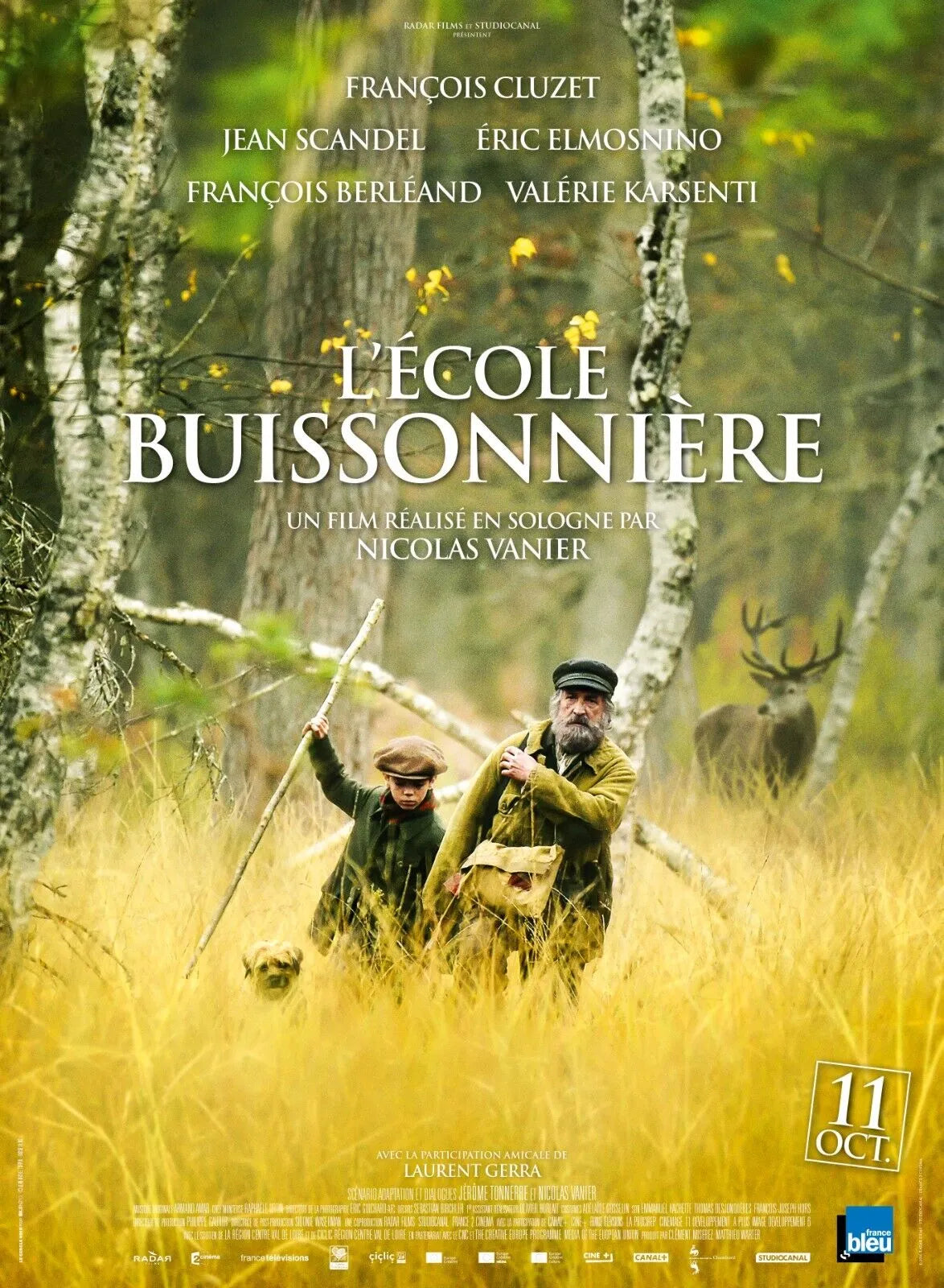 L’ÉCOLE BUISSONNIÈRE – FRANÇOIS CLUZET – 2017 – REPRO AFFICHE DE CINÉMA VINTAGE HQ