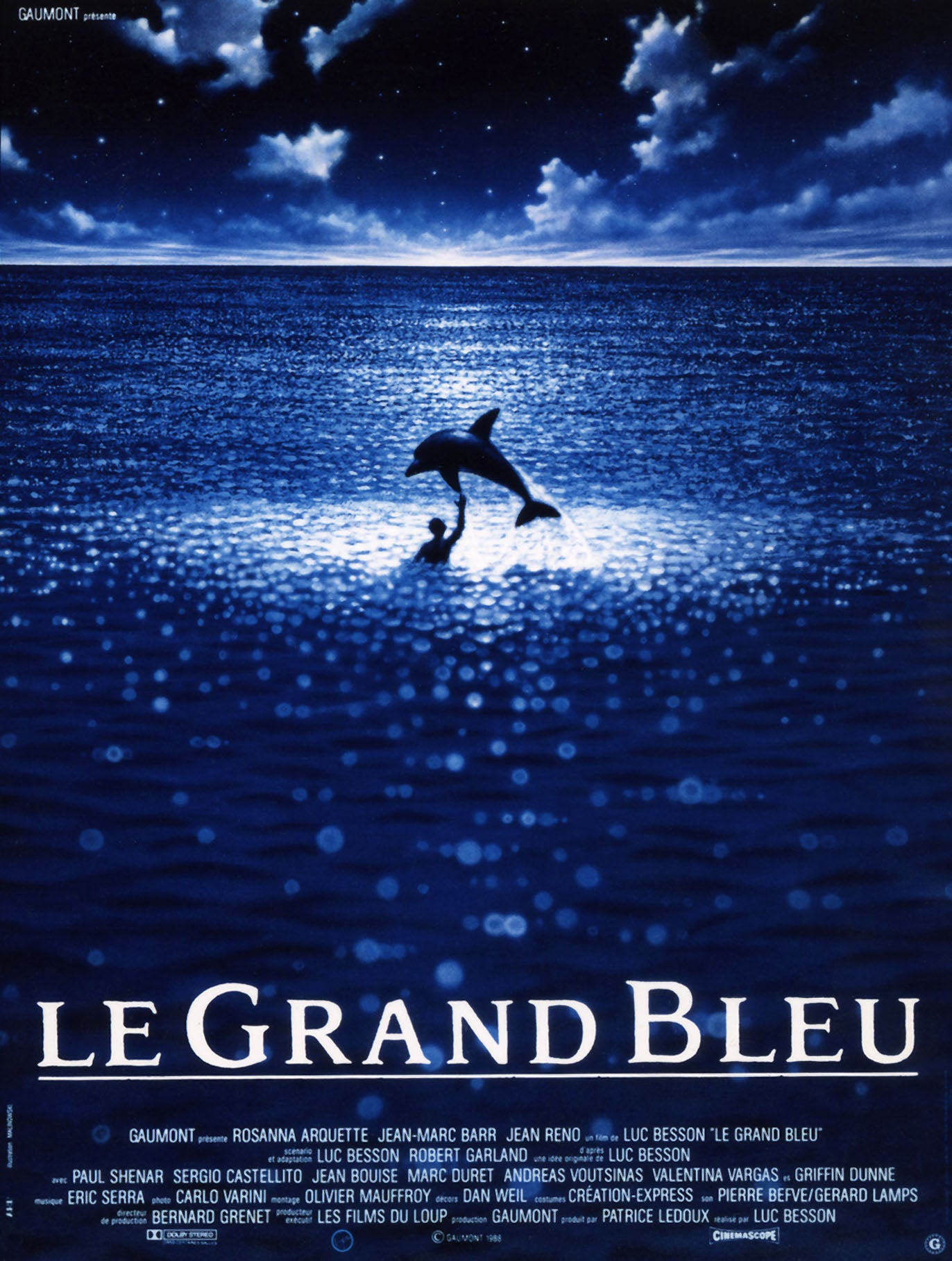 LE GRAND BLEU (1988) – AVEC JEAN RENO & JEAN-MARC BARR  –– REPRO MOVIE POSTER, VINTAGE, HQ