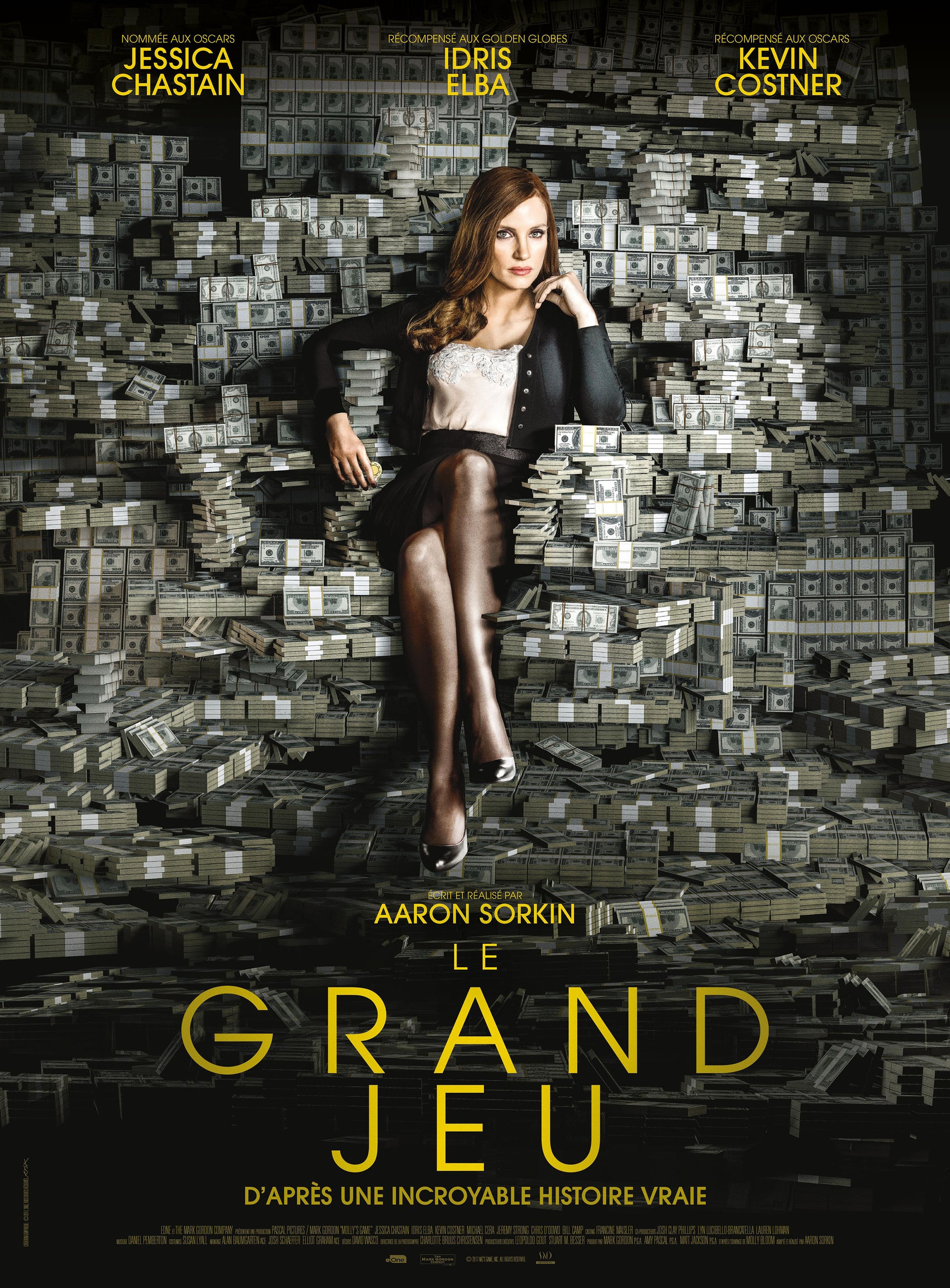 LE GRAND JEU (2017) | JESSICA CHASTAIN | IDRIS ELBA | KEVIN COSTNER | POSTER CINÉMA THRILLER | FILM CULTE | POSTER HUB STUDIO RÉTRO | HQ