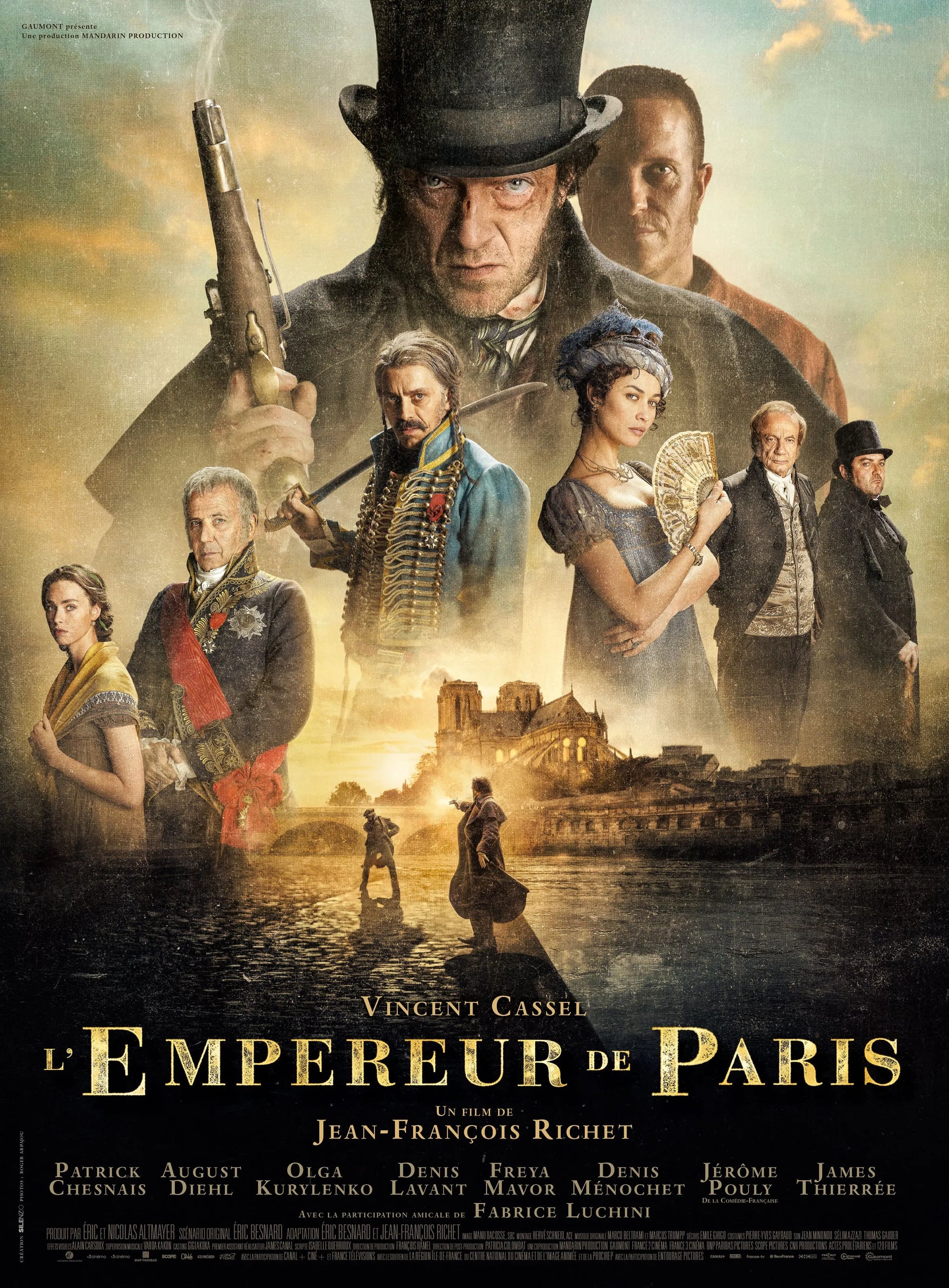 L’EMPEREUR DE PARIS (2018) – AVEC VINCENT CASSEL – REPRO MOVIE POSTER, VINTAGE, HQ