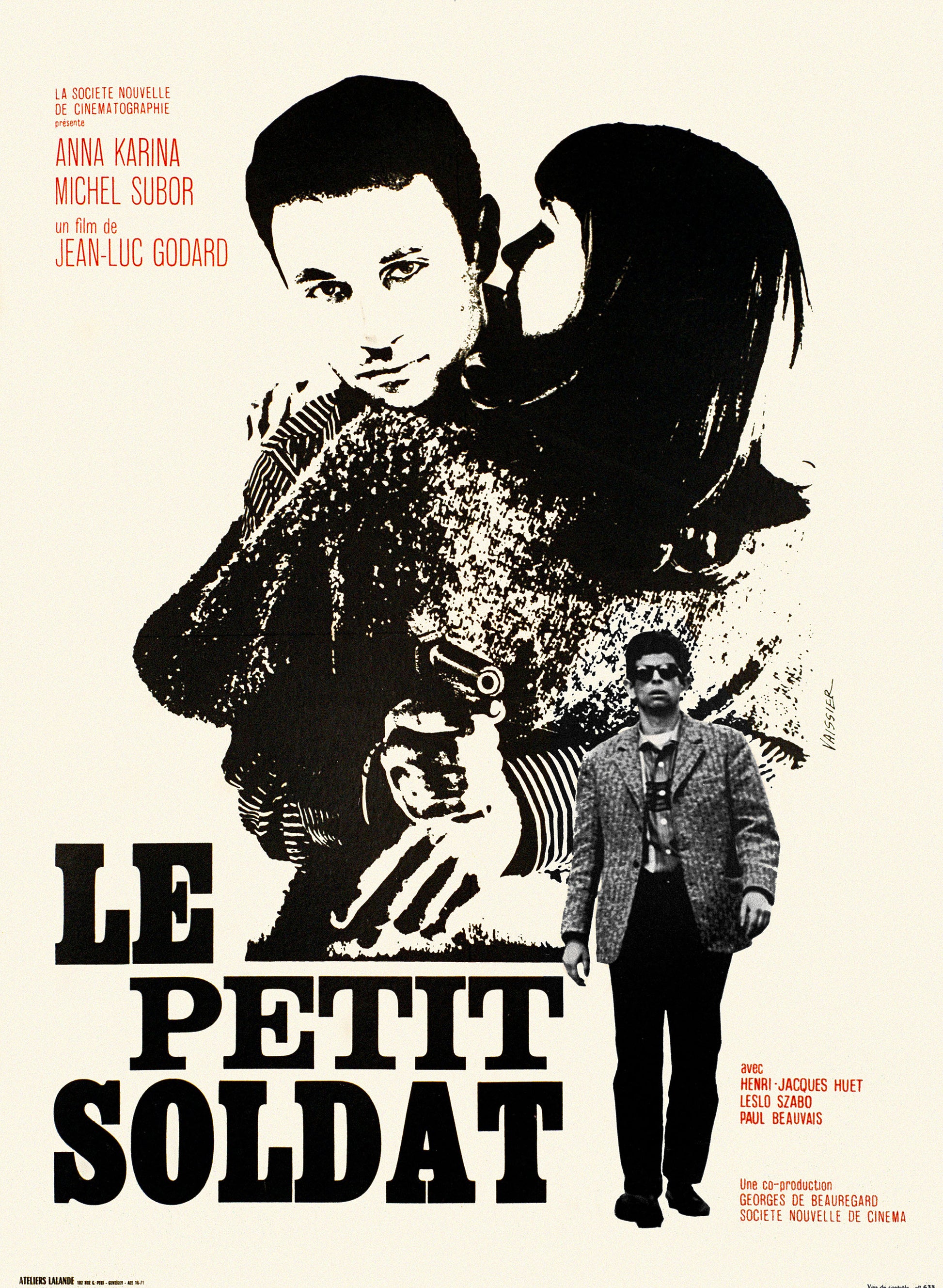 LE PETIT SOLDAT (1963) – AVEC MICHEL SUBOR & ANNA KARINA –  REPRO MOVIE POSTER, VINTAGE, HQ