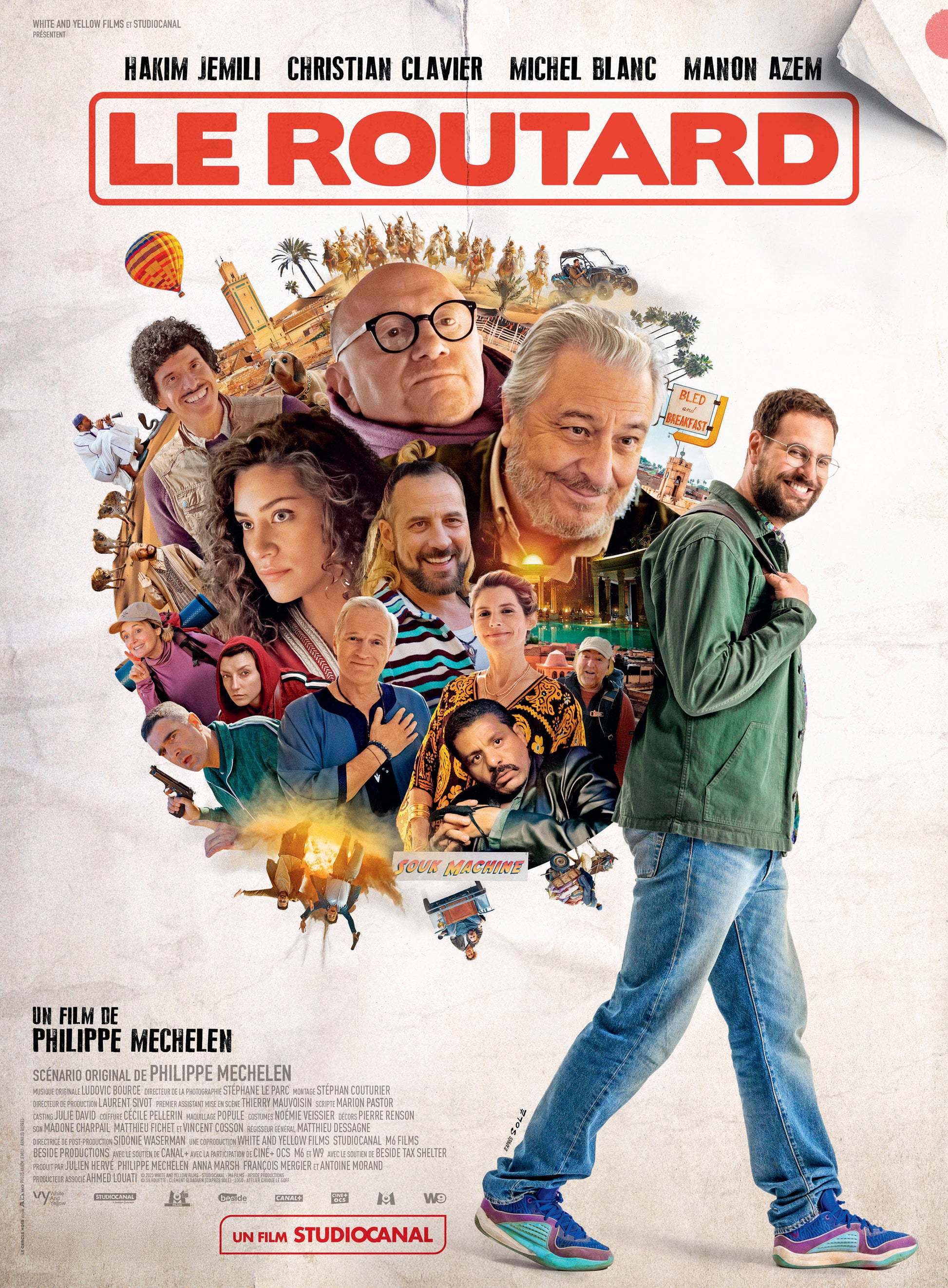LE ROUTARD (2025) | HAKIM JEMILI – CHRISTIAN CLAVIER – MICHEL BLANC – MANON AZEM | POSTER CINÉMA VINTAGE | POSTER HUB STUDIO RÉTRO | HQ