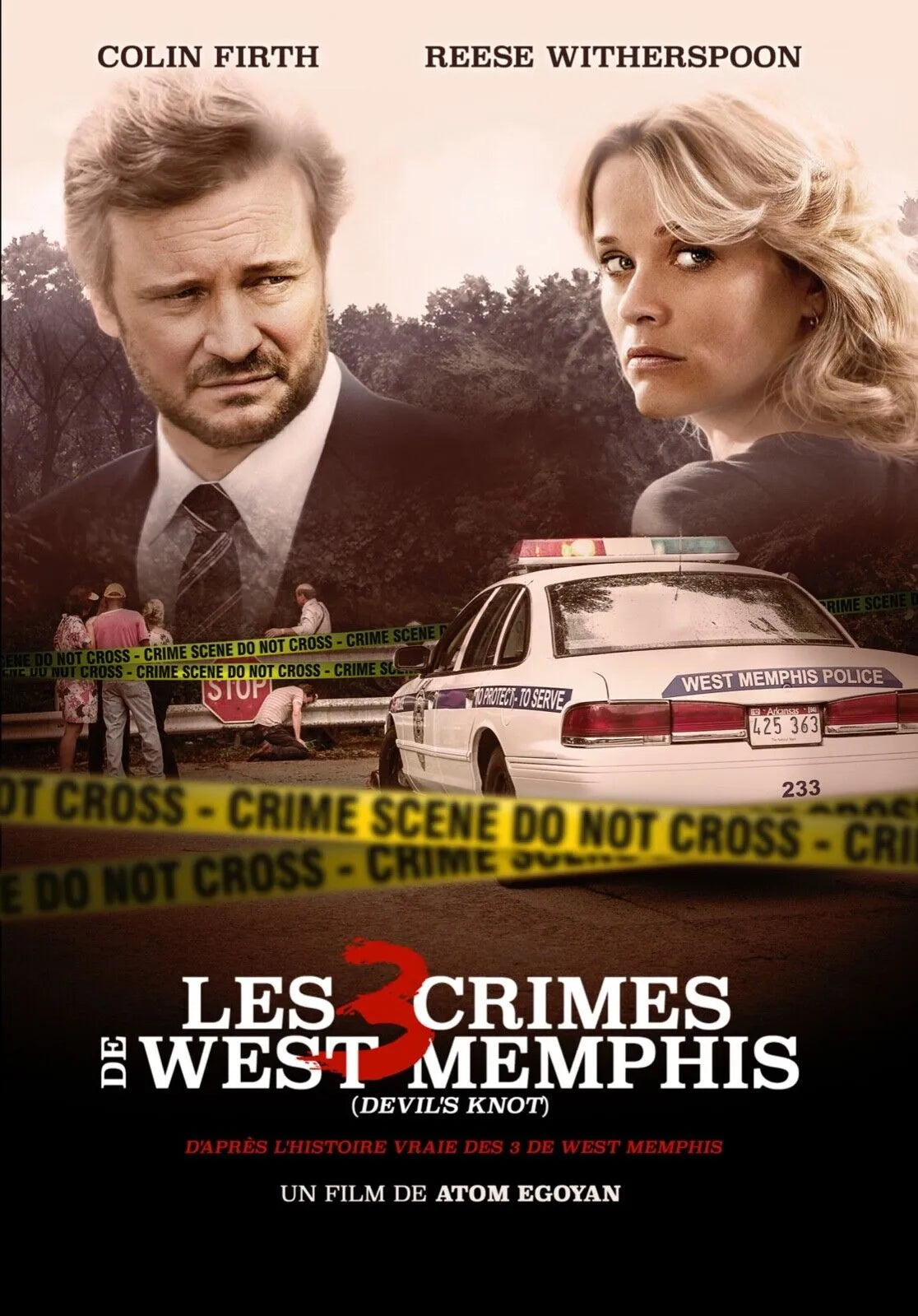 LES 3 CRIMES DE WEST MEMPHIS, COLIN FIRTH, 2013, Repro Affiche cinéma VINTAGE, HQ