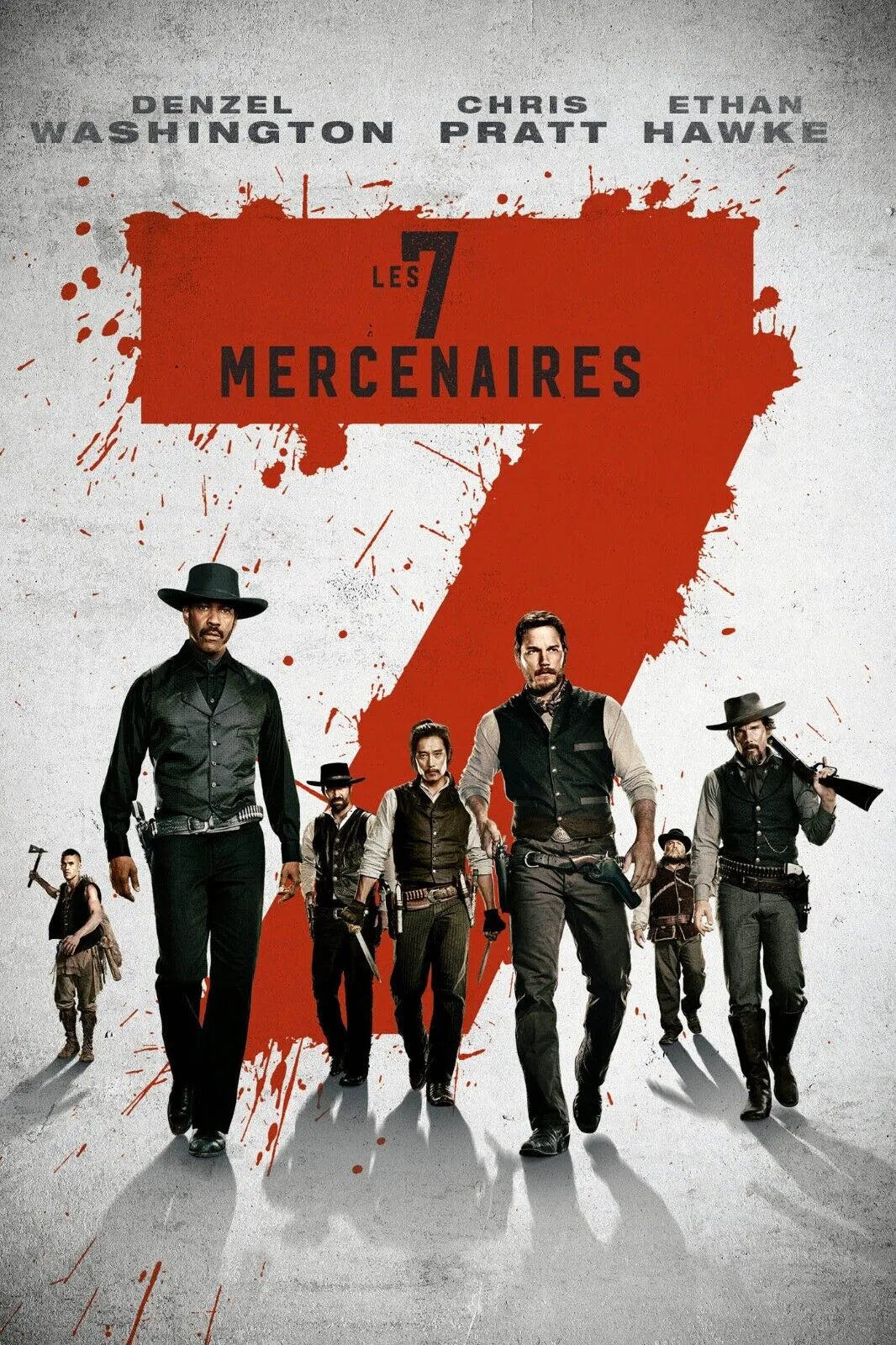 LES 7 MERCENAIRES, CHRIS PRATT, 2016, repro affiche de cinema, VINTAGE, HQ