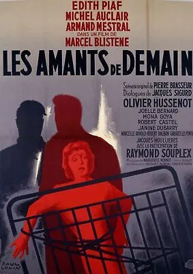 LES AMANTS DE DEMAIN, ÉDITH PIAF, 1959, REPRO AFFICHE CINEMA VINTAGE, HQ