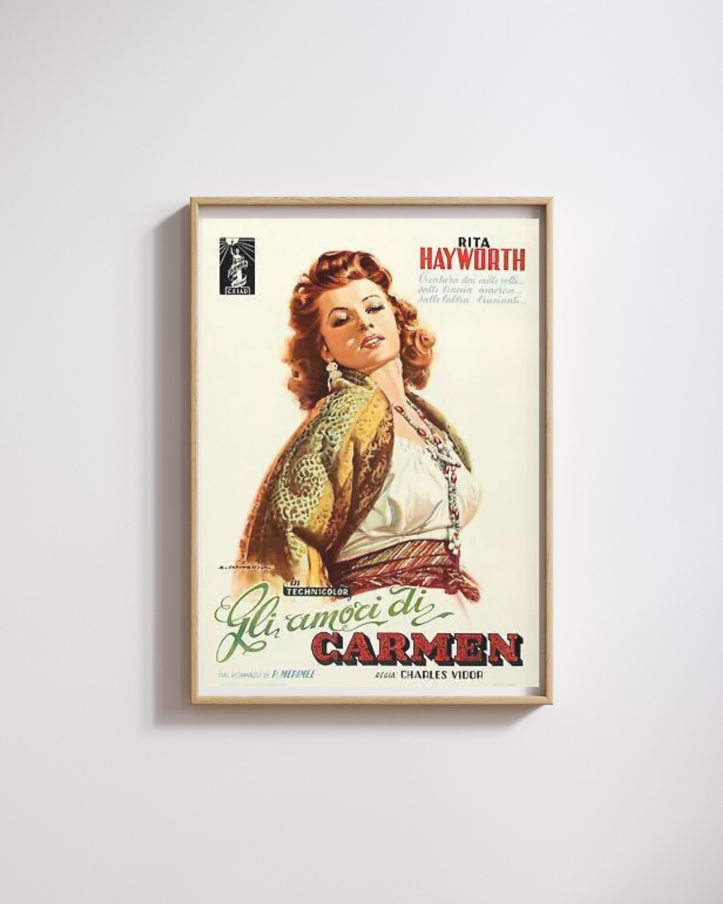 LES AMOURS DE CARMEN, RITA HAYWORTH 1948, repro affiche cinéma, HQ