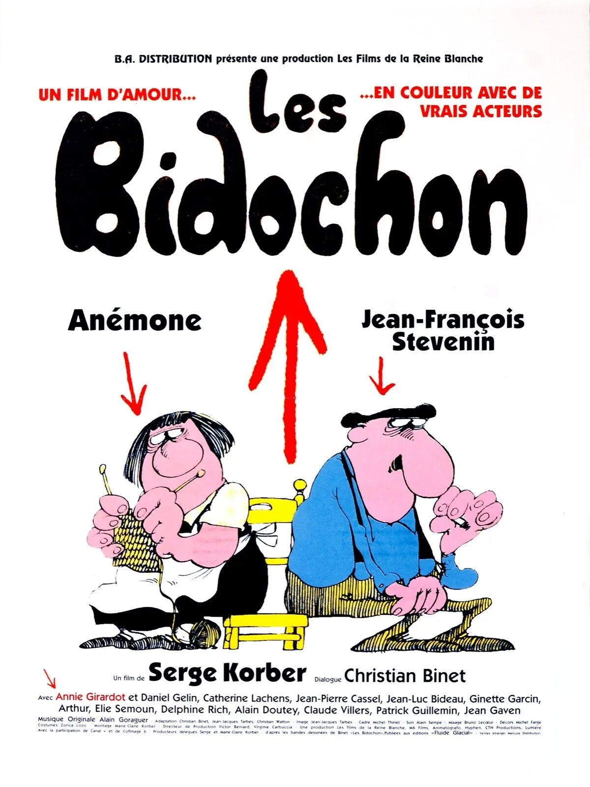 LES BIDOCHON, ANÉMONE, J.F. STEVENIN, 1996, Repro affiche CINÉMA VINTAGE, HQ