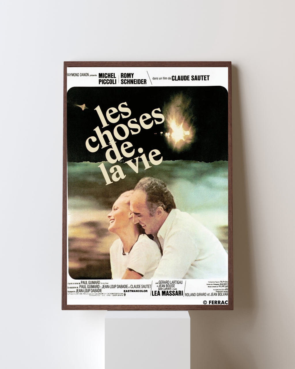 LES CHOSES DE LA VIE, MICHEL PICCOLI, 1970, REPRO VINTAGE MOVIE POSTER, HQ