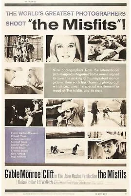 LES DÉSAXÉS, "THE MISFITS", CLARK GABLE, MARYLIN MONROE, 1961, Repro Affiche de Cinéma, VINTAGE, HQ