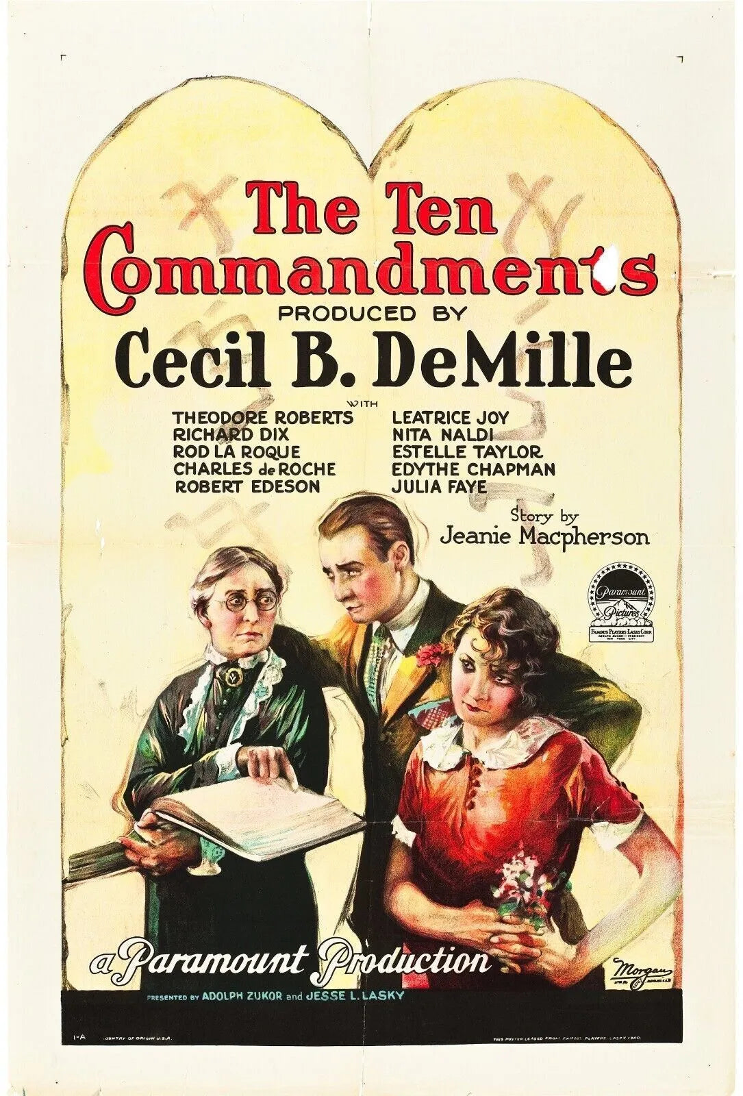 LES DIX COMMANDEMENTS, CECIL B. DeMILLE, 1956, repro affiche cinema VINTAGE, HQ