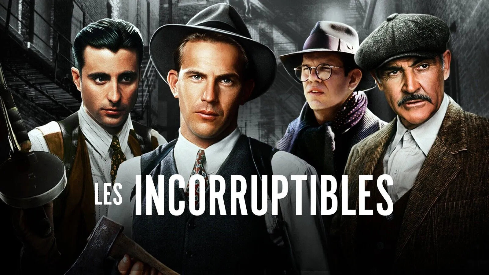 LES INCORRUPTIBLES, KEVIN COSTNER, 1987, REPRO AFFICHE CINEMA VINTAGE, HQ