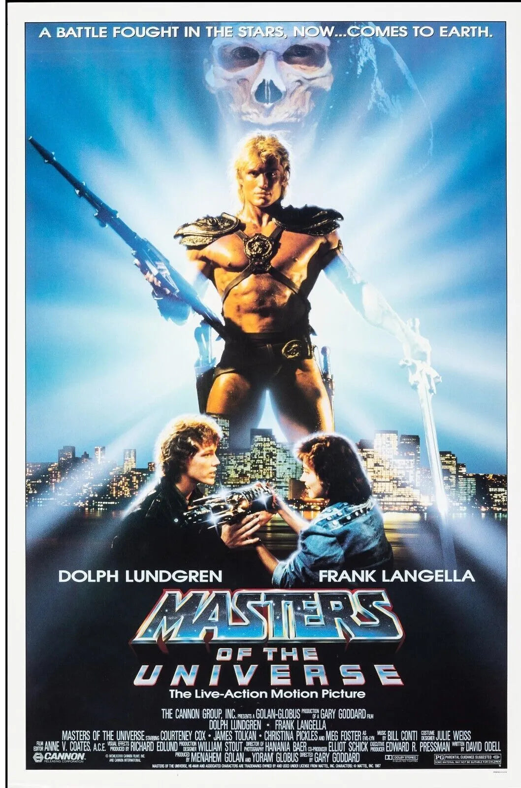 LES MAÎTRES DE L'UNIVERS, DOLPH LUNDGREN, 1987, Repro affiche cinéma VINTAGE, HQ