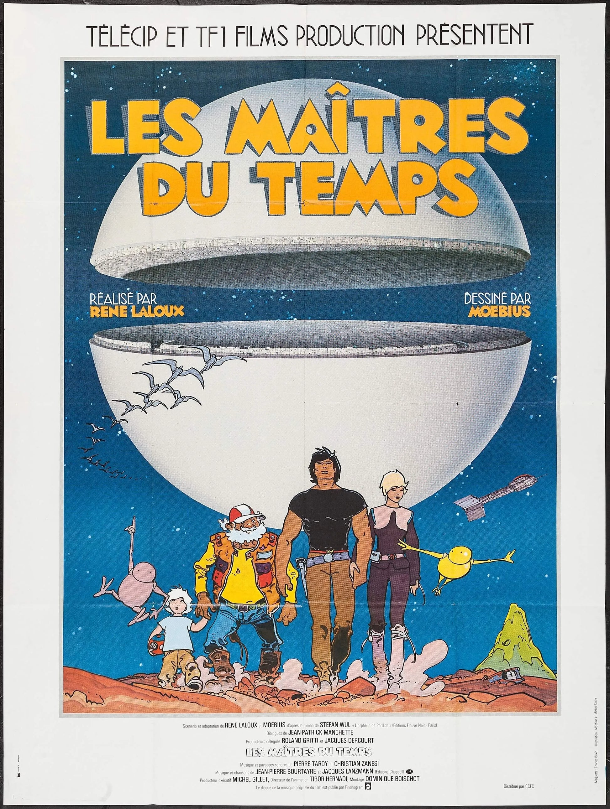 LES MAÎTRES DU TEMPS – JEAN VALMONT (VOIX) – 1982, AFFICHE VINTAGE CINÉMA RÉTRO, HQ