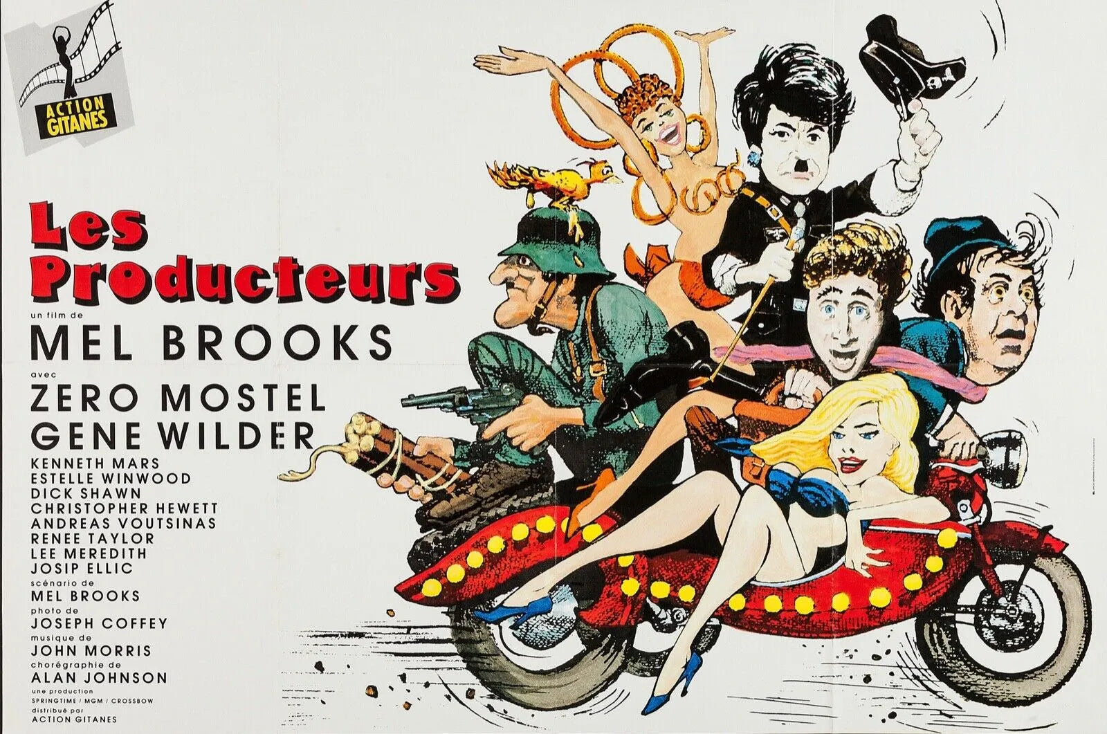 LES PRODUCTEURS, MEL BROOKS, 1967, REPRO AFFICHE CINEMA VINTAGE, HQ