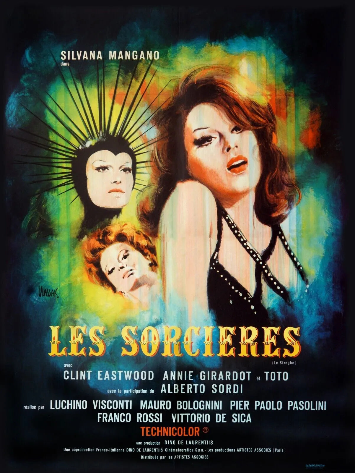 LES SORCIÈRES, CLINT EASTWOOD, 1967, REPRO AFFICHE CINÉMA VINTAGE, HQ