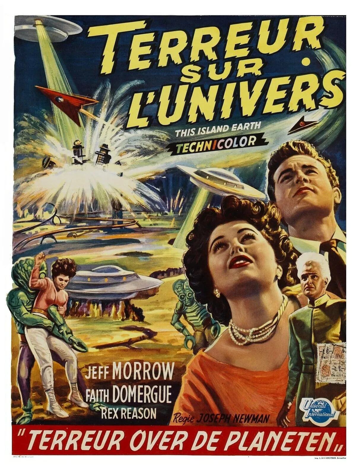 THE SURVIVORS OF INFINITY, TERROR ON THE UNIVERSE, 1955, JEFF MORROW, REPRO VINTAGE CINEMA POSTER