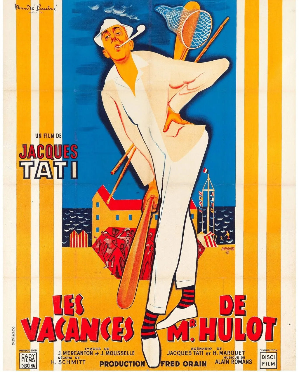 LES VACANCES DE MONSIEUR HULOT, JACQUES TATI, 1953, Repro affiche cinéma VINTAGE, HQ