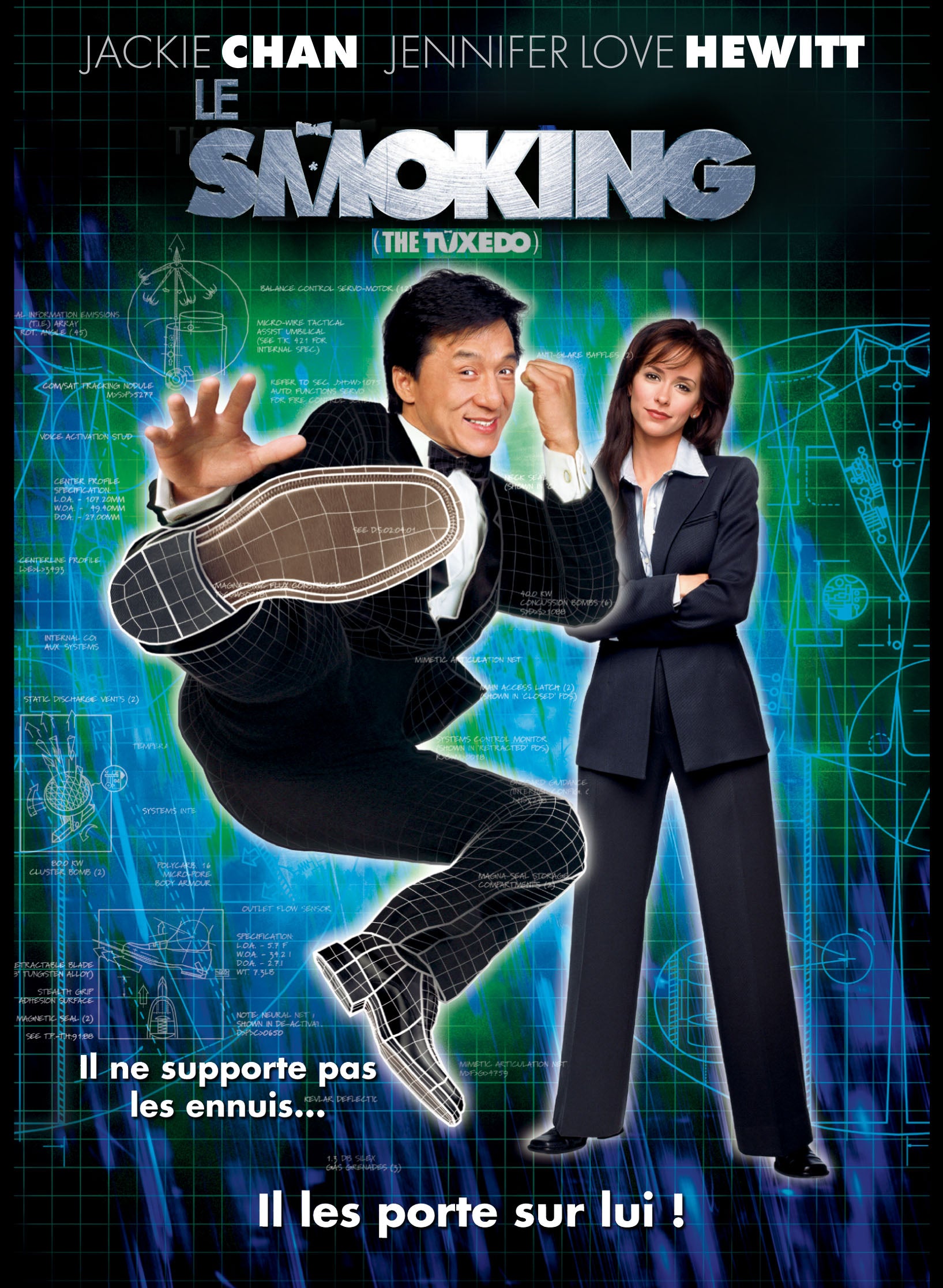 LE SMOKING (2002) | JACKIE CHAN | JENNIFER LOVE HEWITT | POSTER CINÉMA ACTION COMÉDIE | POSTER HUB STUDIO RÉTRO | HQ