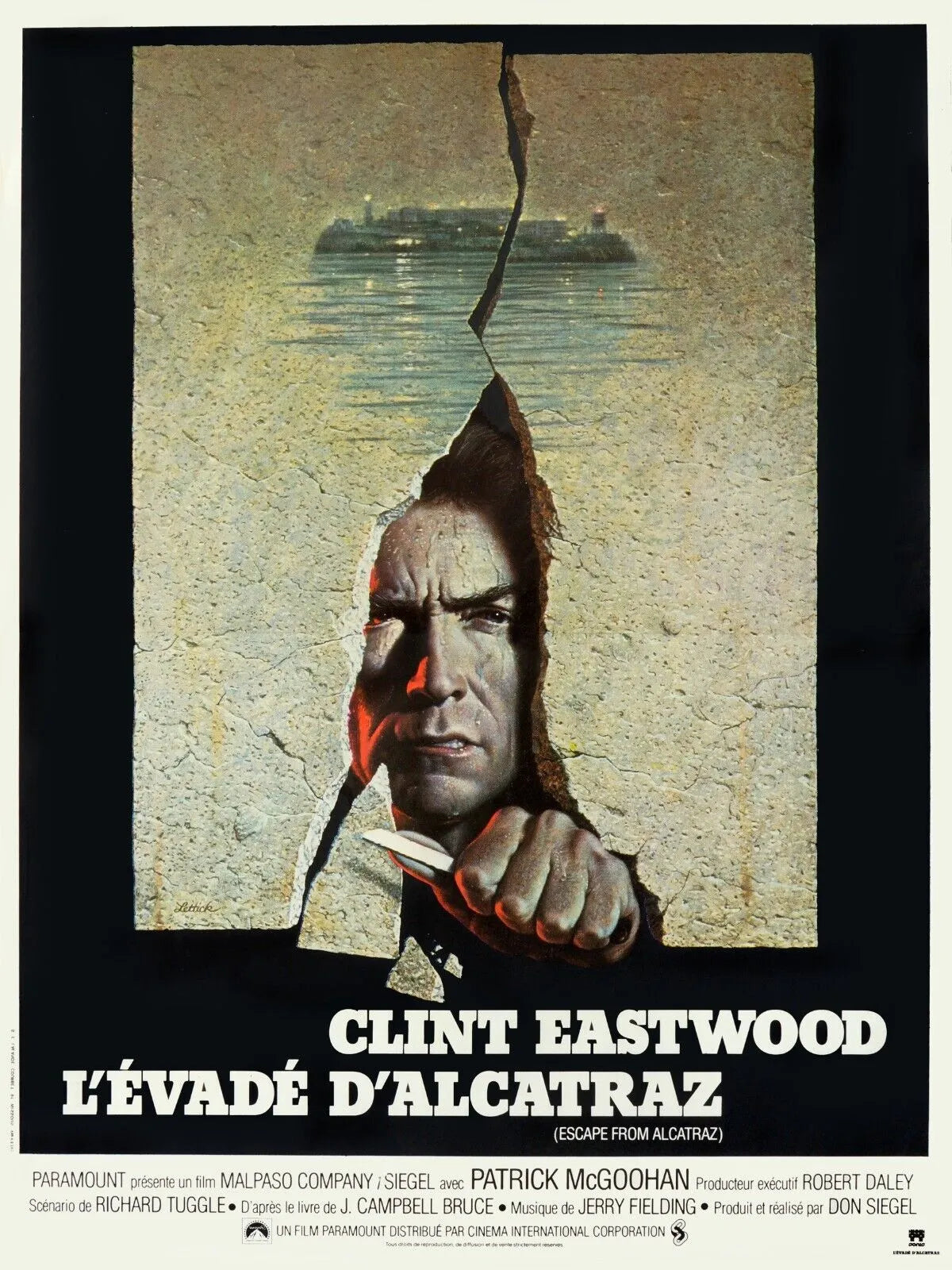 L'ÉVADÉ D'ALCATRAZ, CLINT EASTWOOD MOVIE POSTER HQ