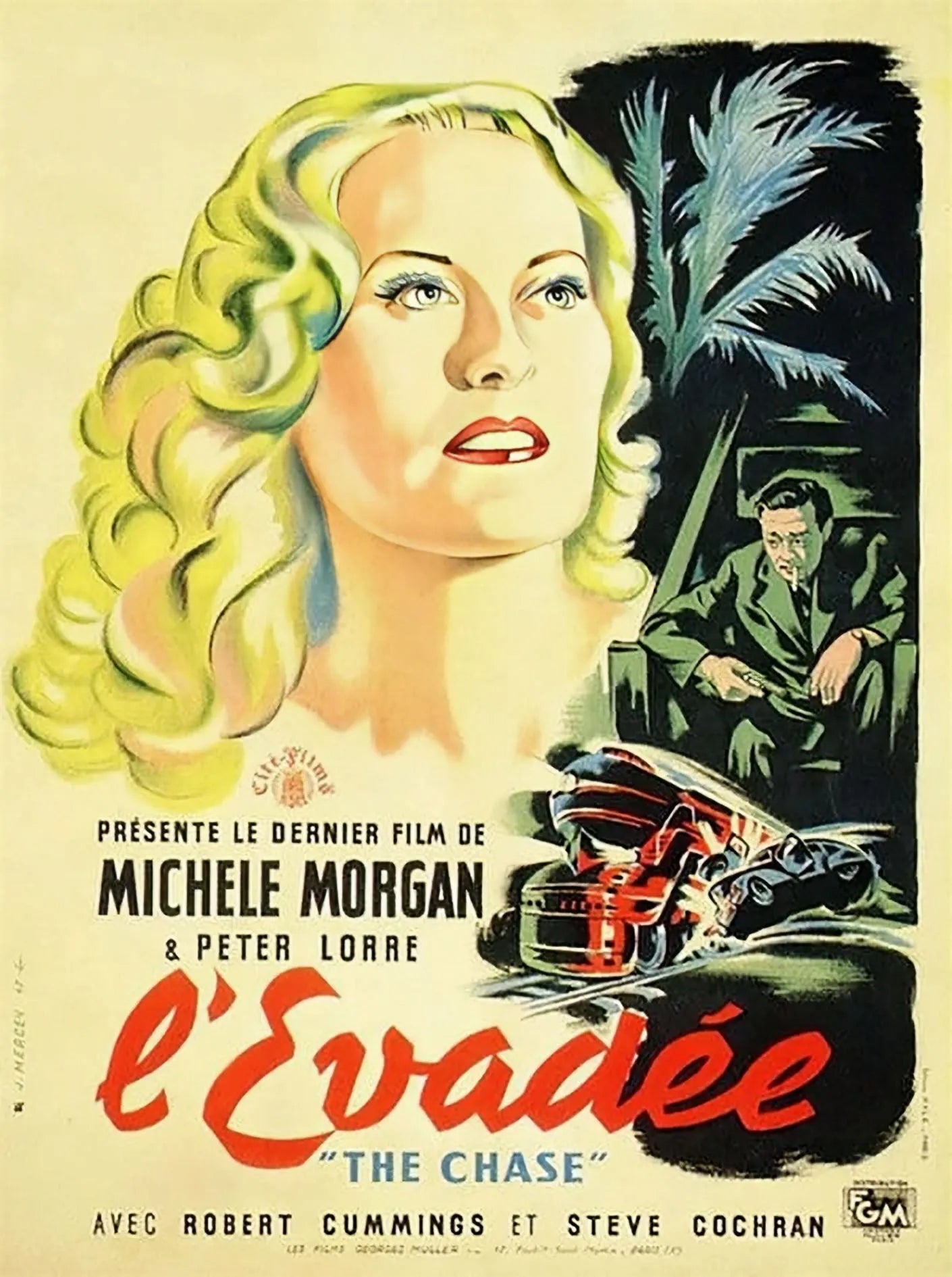 L’ÉVADÉE, MICHÈLE MORGAN, 1946, REPRO MOVIE POSTER, VINTAGE, HQ