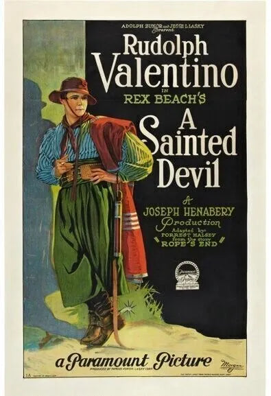 L'HACIENDA ROUGE, RUDOLPH VALENTINO, 1924 MOVIE POSTER HQ