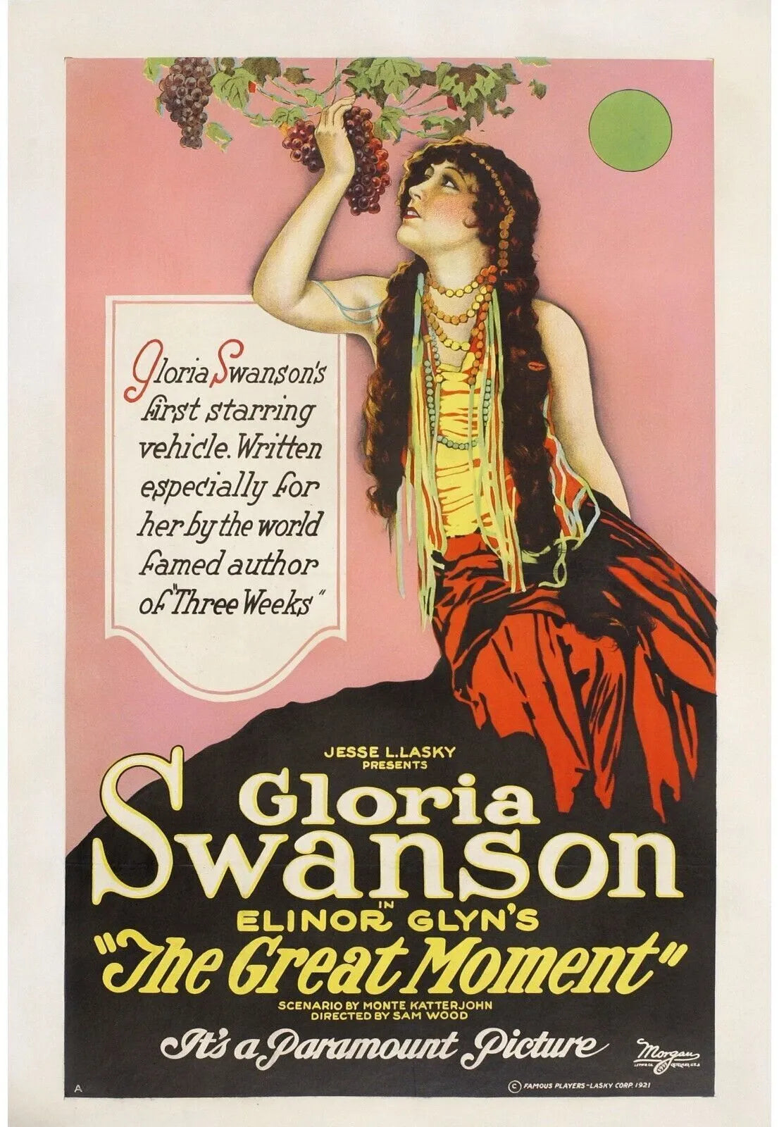 L'HEURE SUPREME, GLORIA SWANSON 1921 MOVIE POSTER HQ