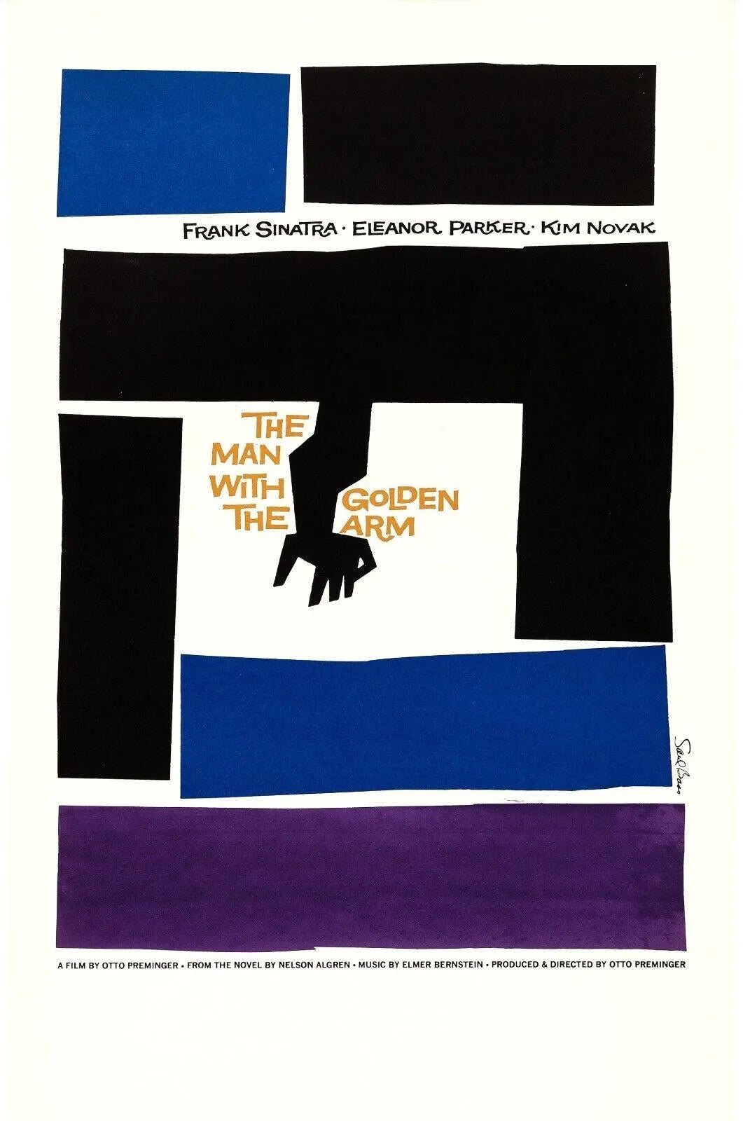 L'HOMME AU BRAS D'OR, FRANK SINATRA, 1955, REPRO AFFICHE VINTAGE, HQ