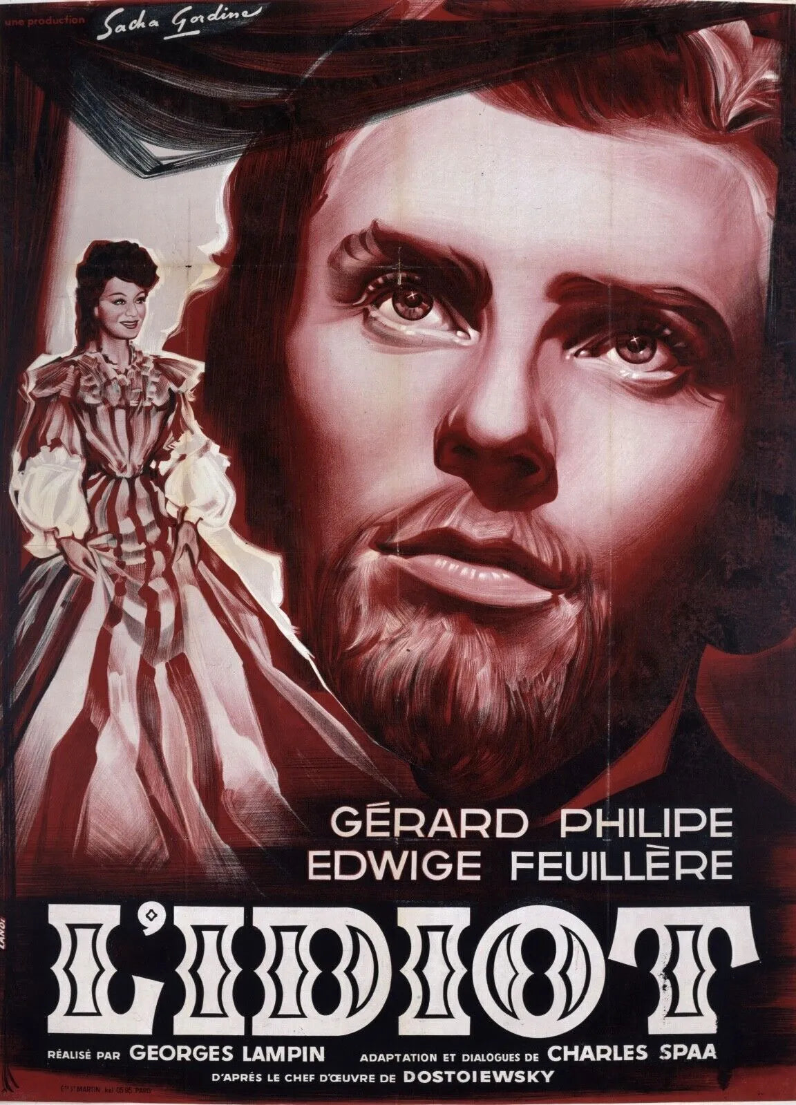 L'IDIOT, EDWIGE FEUILLÈRE MOVIE POSTER HQ