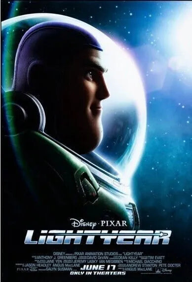 LIGHTYEAR – CHRIS EVANS, 2022, repro affiche cinéma VINTAGE HQ