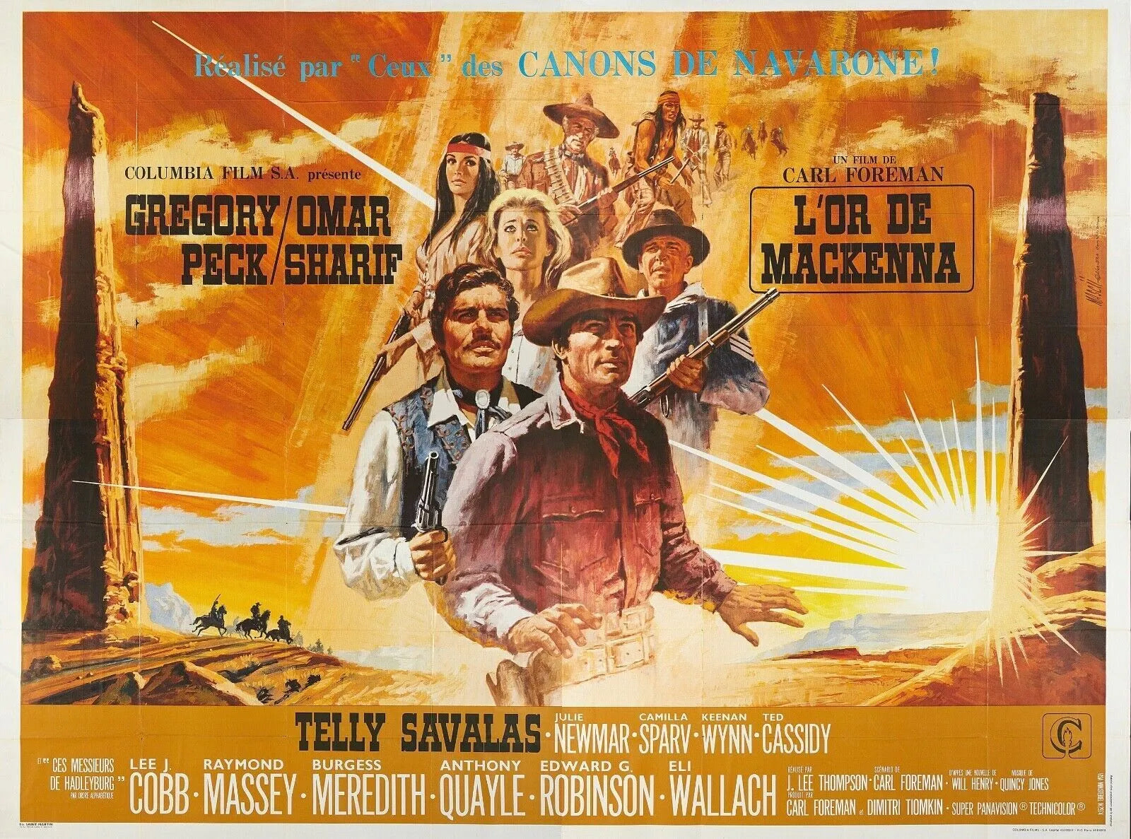 L’OR DE MACKENNA, GREGORY PECK, 1969, REPRO MOVIE POSTER, VINTAGE, HQ