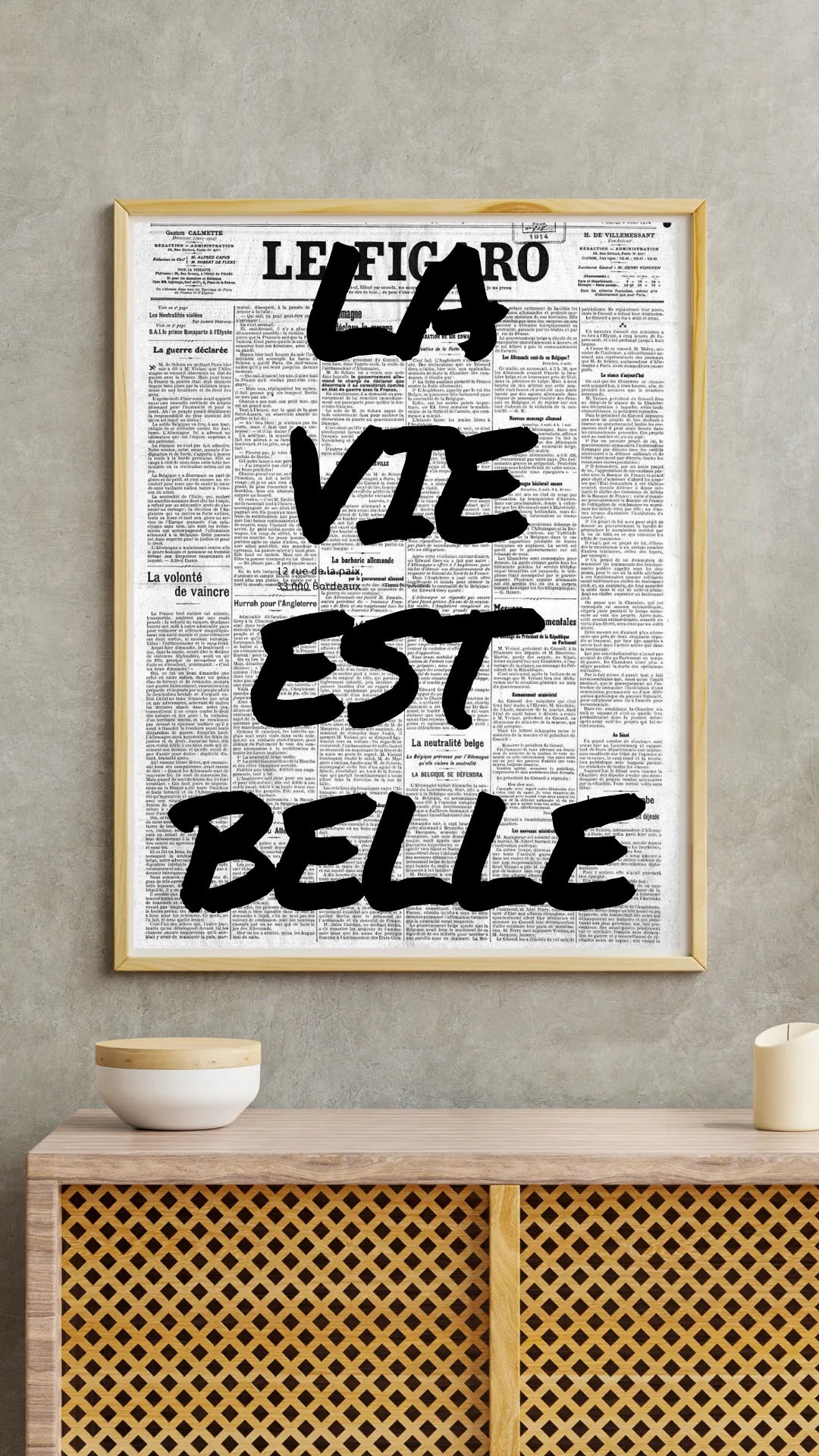 La Vie Est Belle Motivational Poster Hq – Affiche Vintage Cinéma Rétro | Poster HUB STUDIO