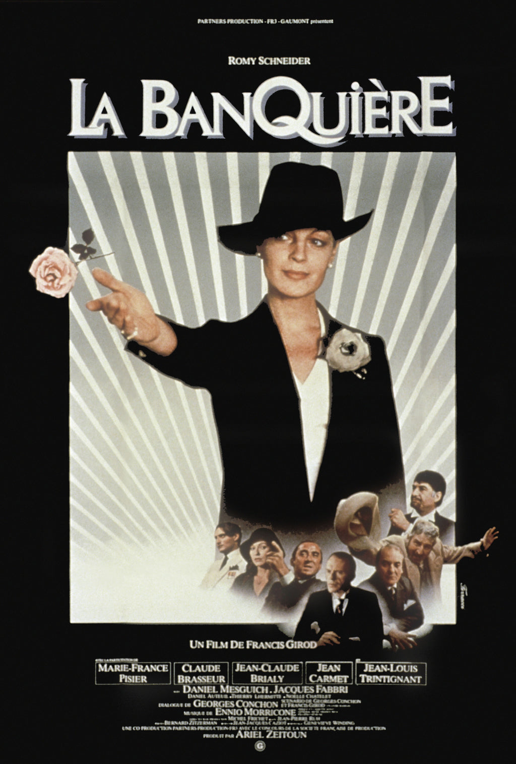 Affiche du film La Banquière (1980) avec Romy Schneider. Drame inspiré d’une histoire vraie. Reproduction HQ – Poster Hub Studio.