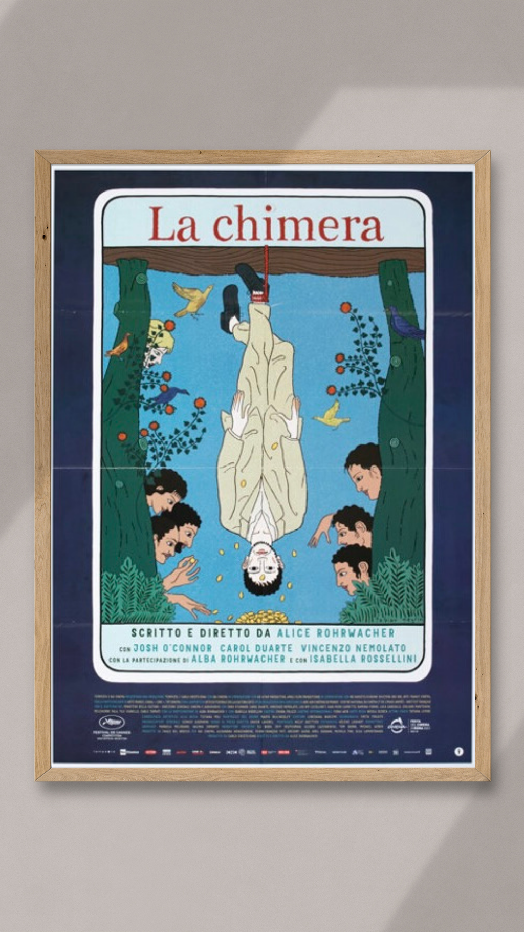 
Affiche du film La Chimera (2023) d’Alice Rohrwacher avec Josh O’Connor. Drame poétique et fantastique – reproduction HQ.