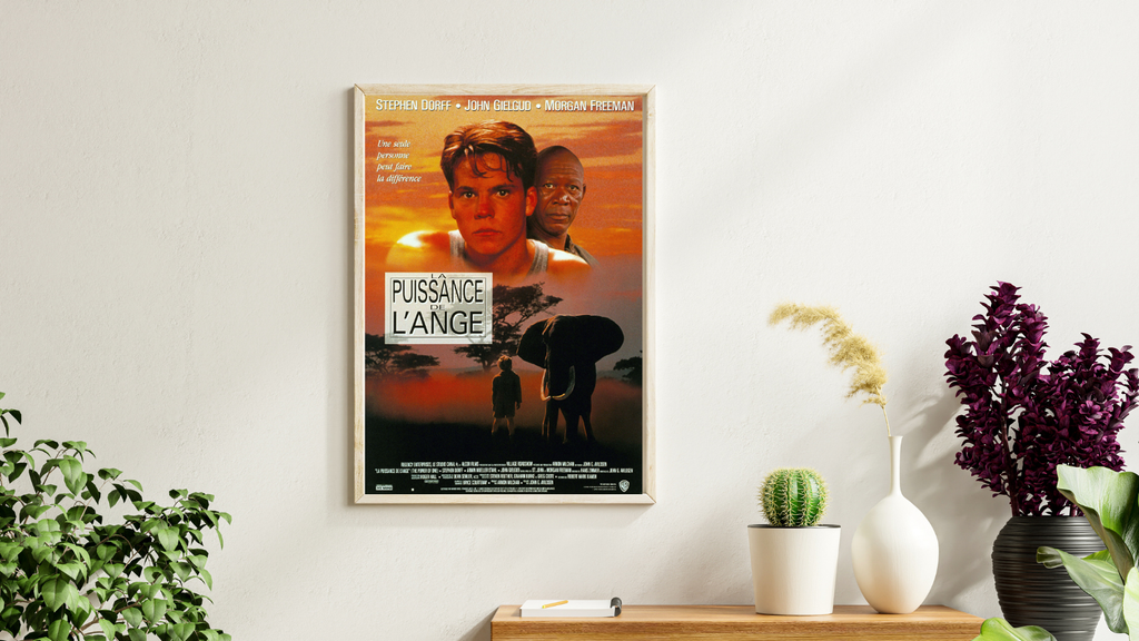 Affiche du film La Puissance de l’Ange de John G. Avildsen (1992). Drame émouvant avec Stephen Dorff et Morgan Freeman. Reproduction HQ – Poster Hub Studio.