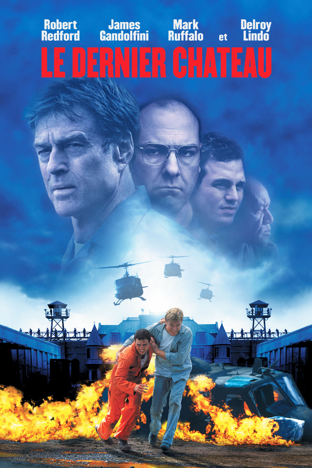 Affiche du film Le Dernier Château (2001). Drame militaire avec Robert Redford et James Gandolfini. Reproduction HQ – Poster Hub Studio