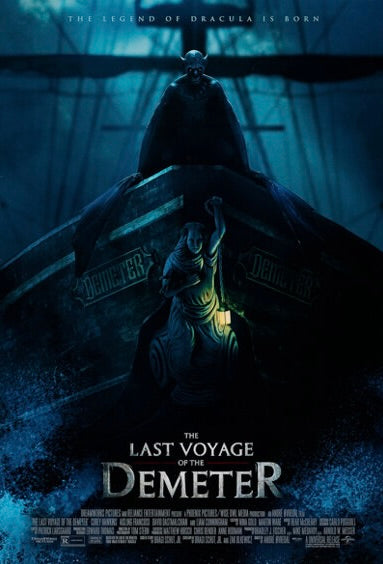 Affiche du film Le Dernier Voyage du Demeter (2023). Horreur gothique inspirée de Dracula. Reproduction HQ – Poster Hub Studio.