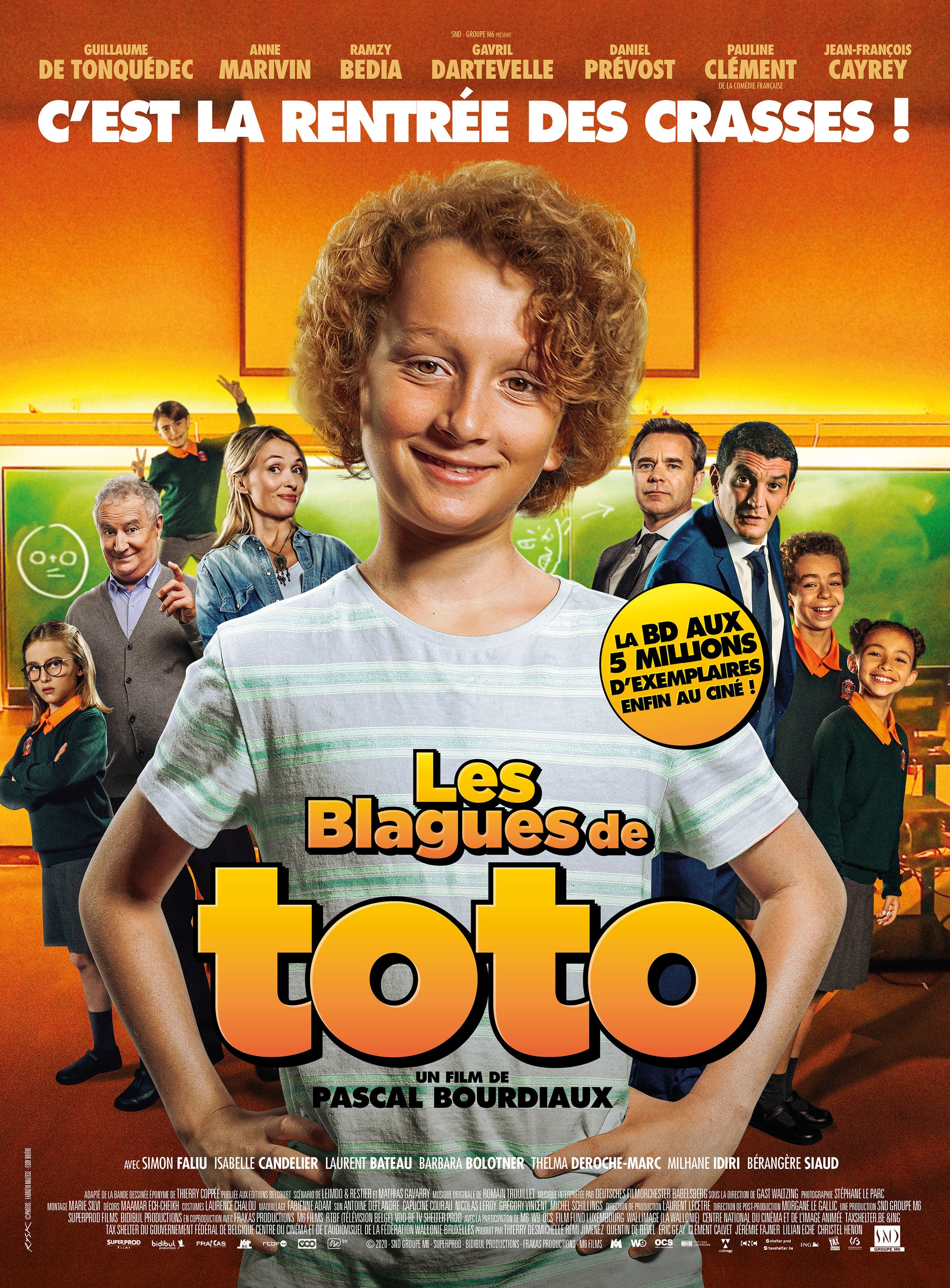 LES BLAGUES DE TOTO – FILM DE PASCAL BOURDIAUX (2020) – GAVRIL DARTEVELLE – GUILLAUME DE TONQUÉDEC – REPRODUCTION – POSTER HUB STUDIO – HQ
