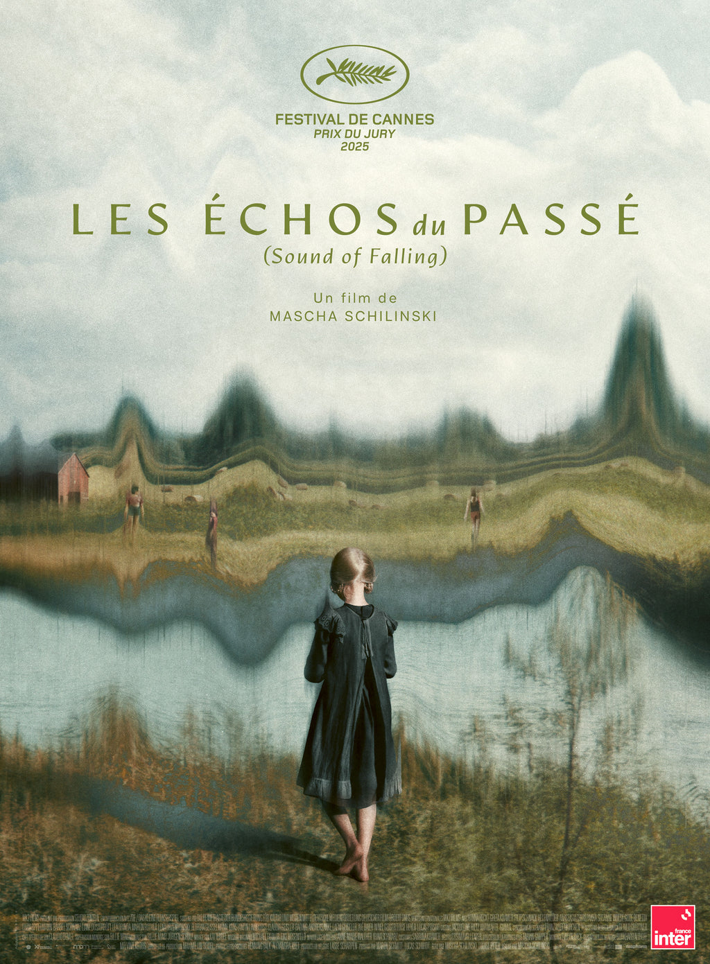 Affiche du film Les Échos du Passé (Sound of Falling), Prix du Jury au Festival de Cannes 2025. Drame contemplatif. Reproduction HQ.