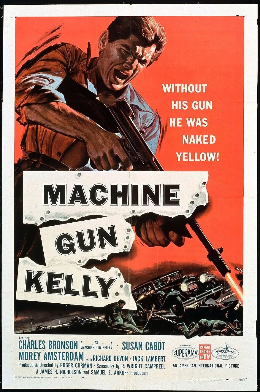 MACHINE GUN KELLY, CHARLES BRONSON, Repro affiche cinéma VINTAGE, HQ